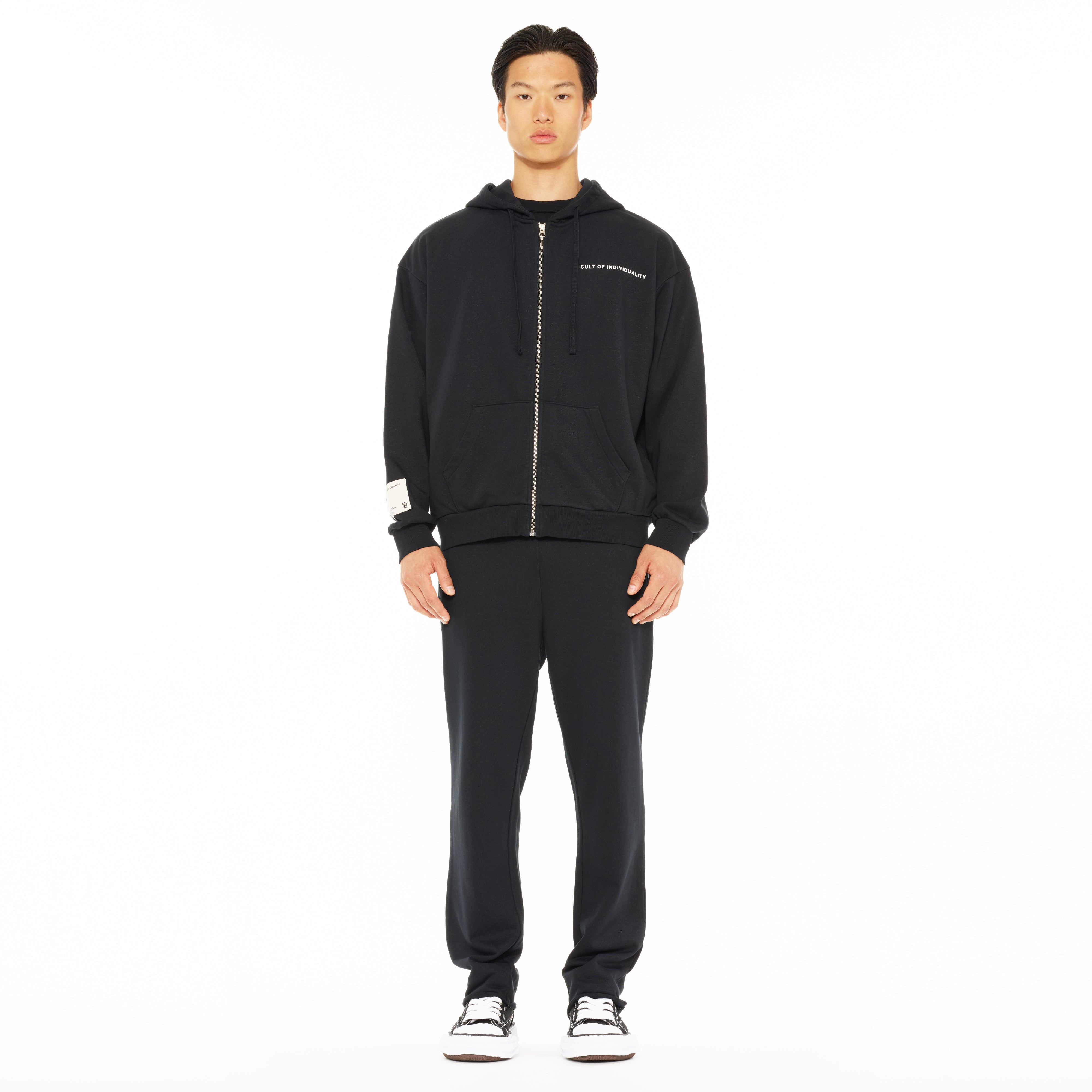 Cult's Zip Hooded Sweatshirt in Black