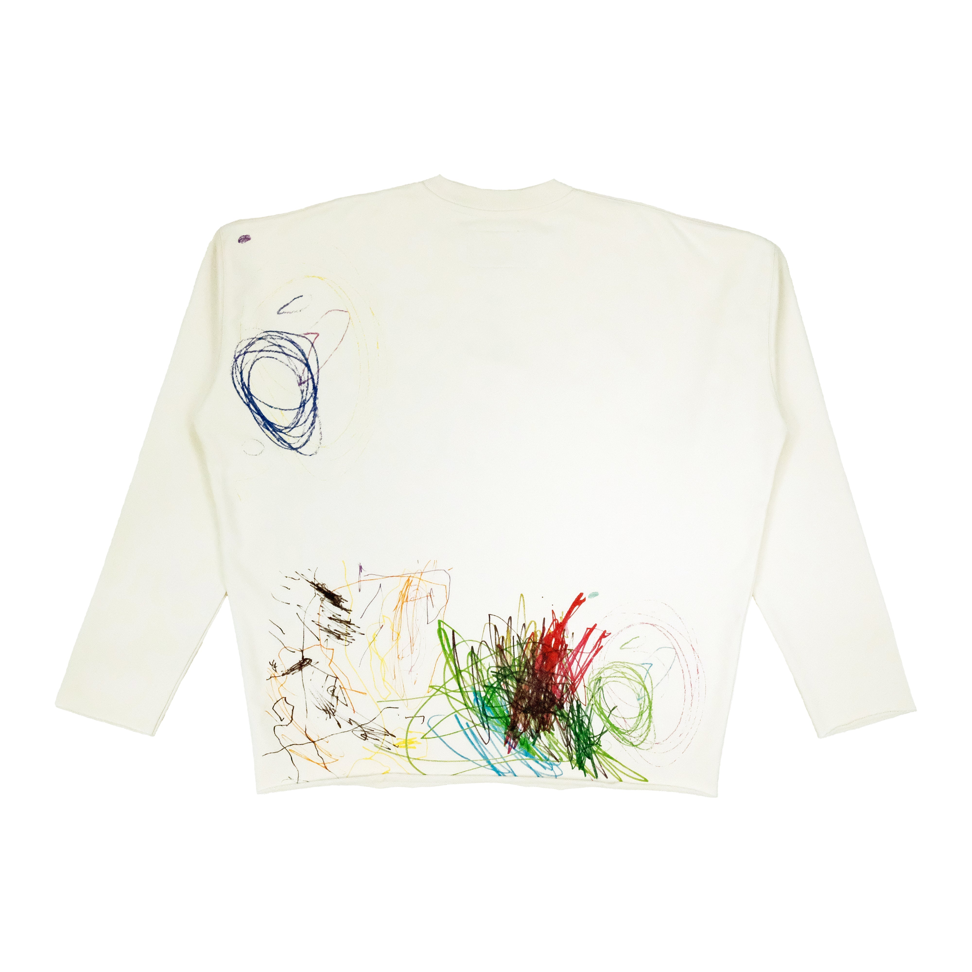 Novelty Fleece Crew Sweatshirt - Winter White