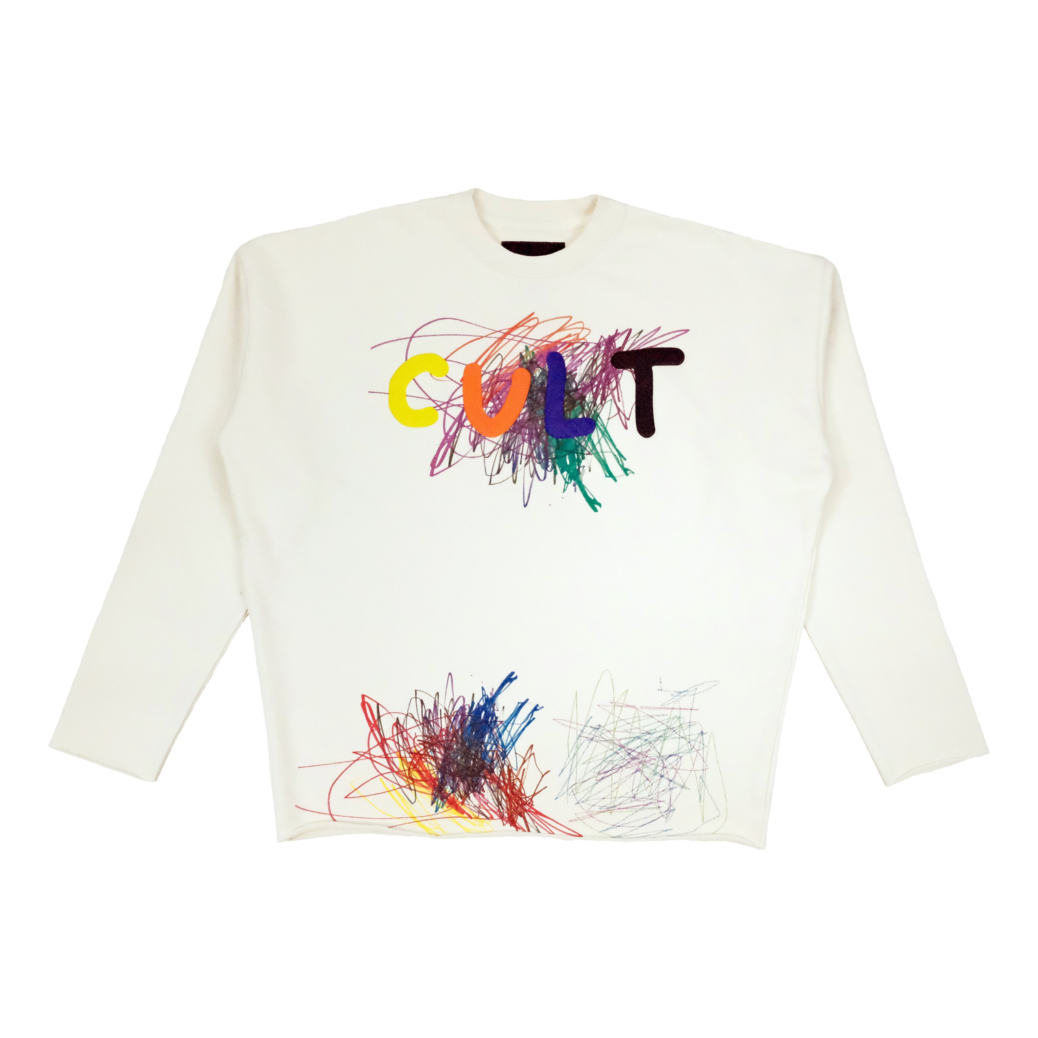 Novelty Fleece Crew Sweatshirt - Winter White