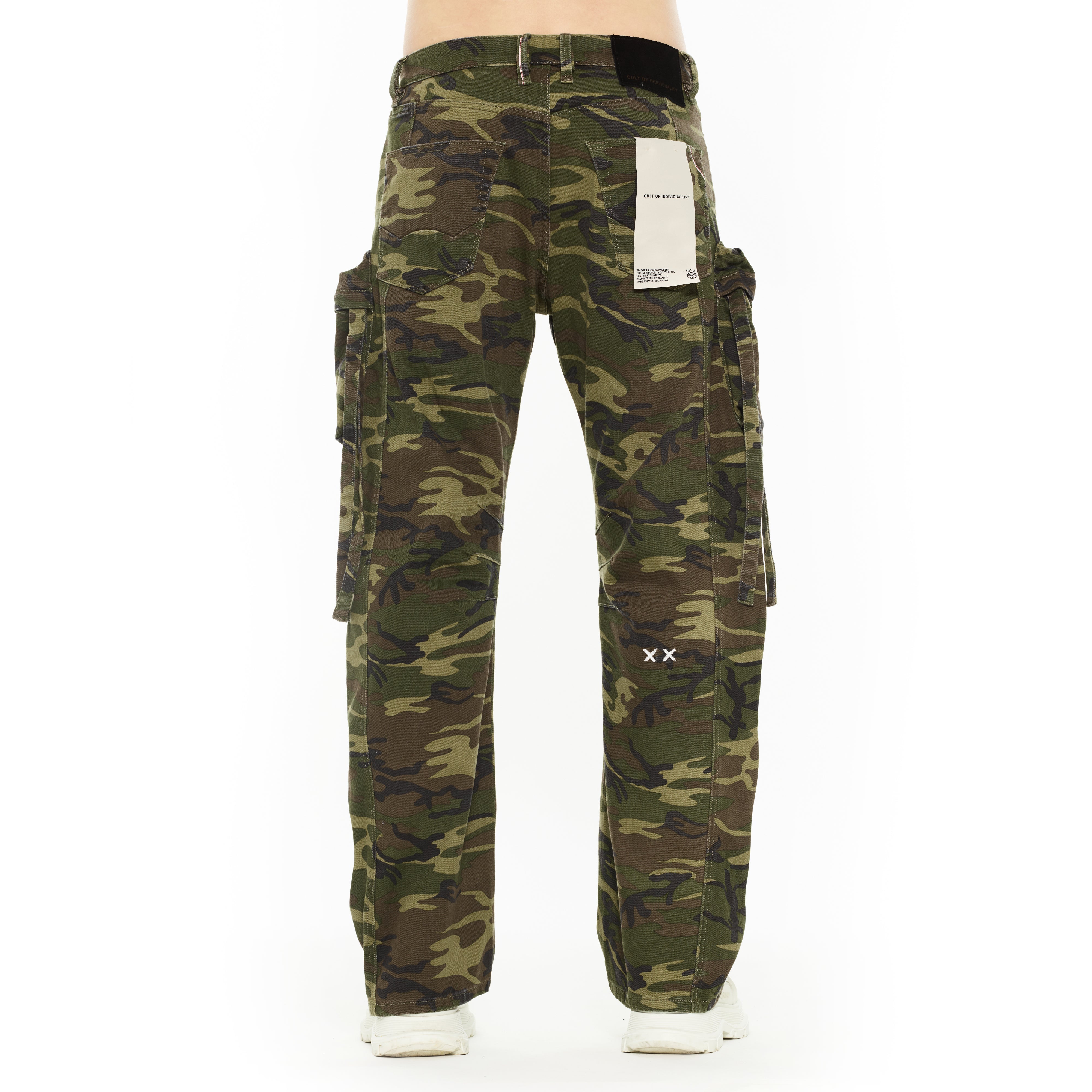 Cult's Grunge Baggy Cargo 610 Jeans in Camo