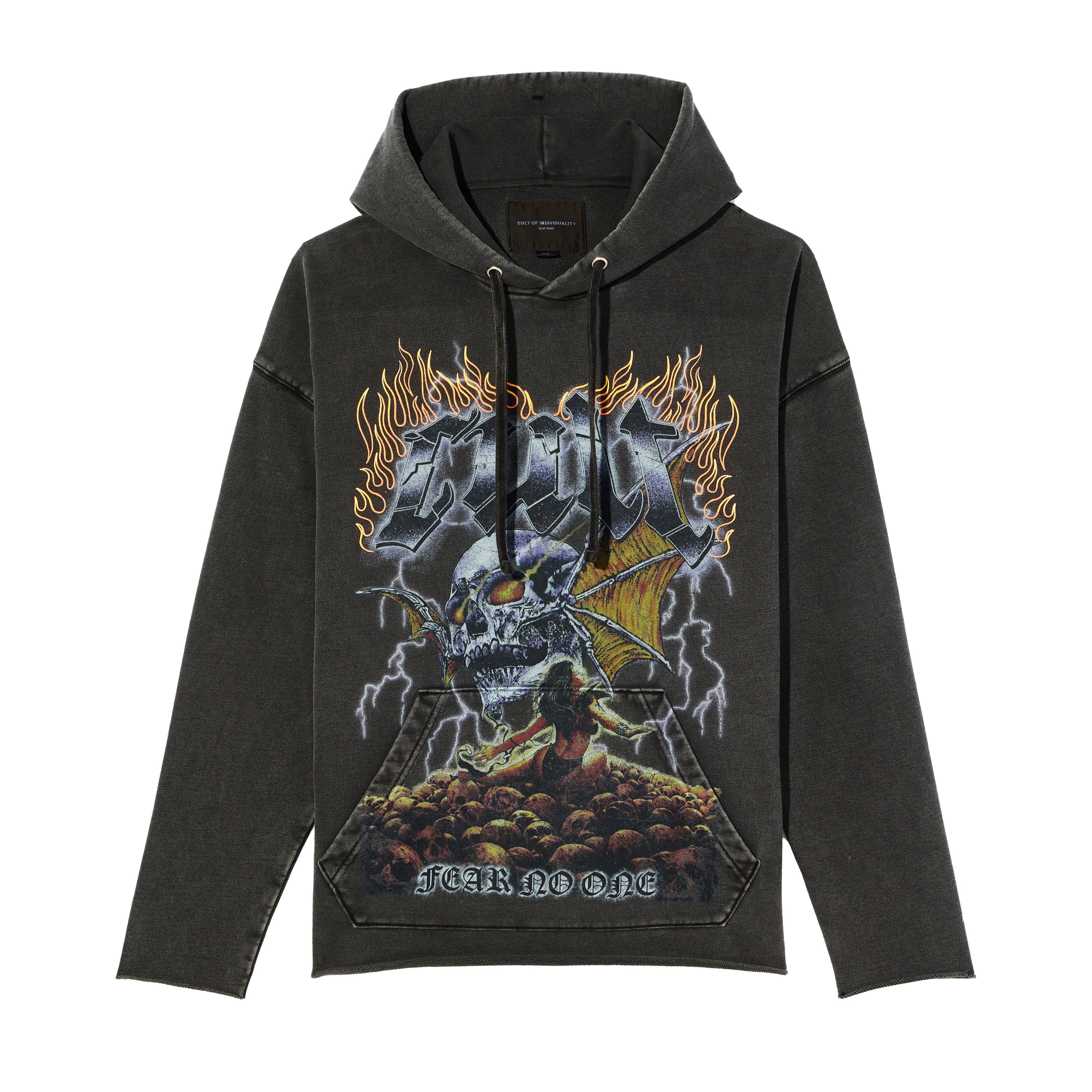 Cult's Pullover Novelty Hoody in Vintage Charcoal