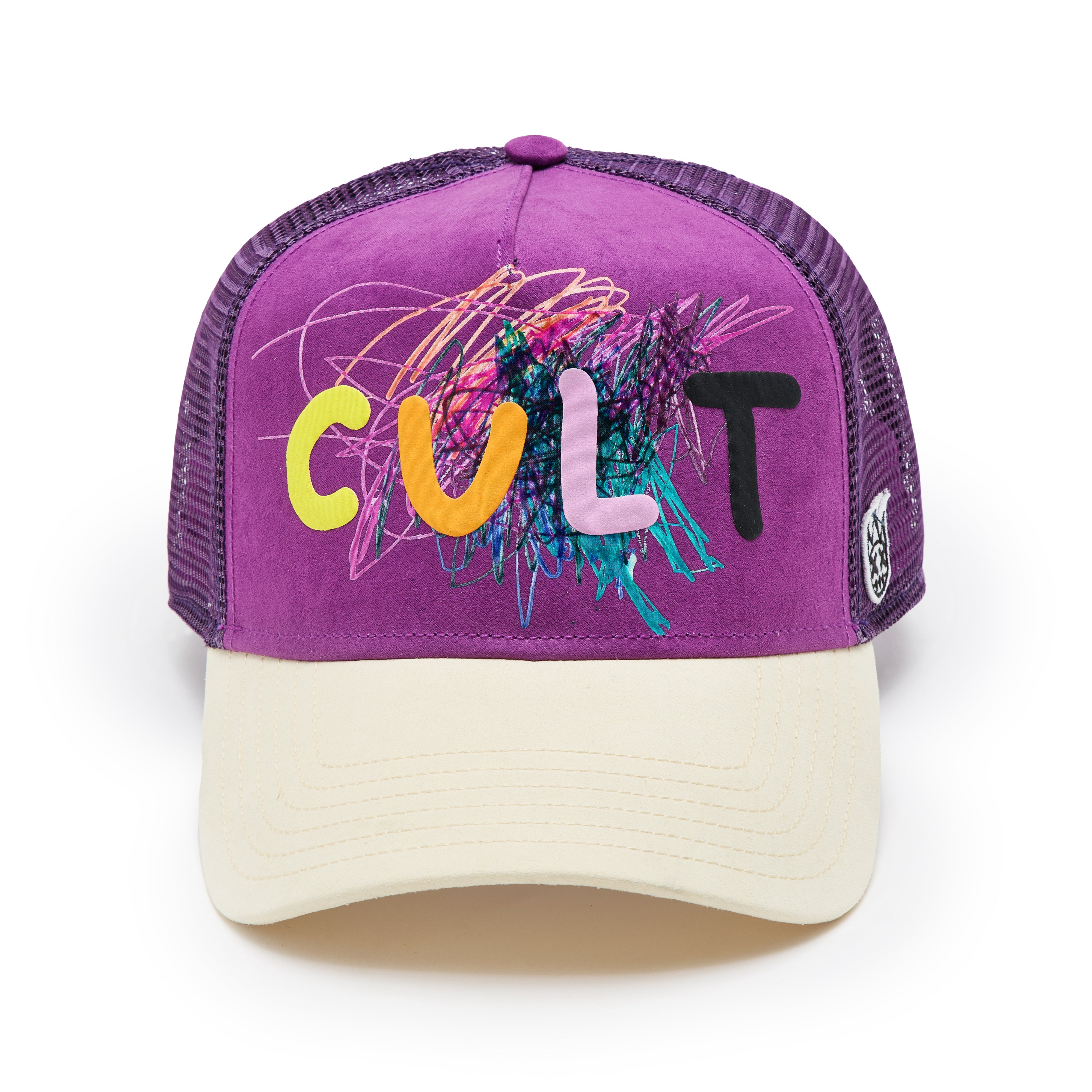 Cult's Logo Mesh Back Trucker Hat "Cult Logo" in Hyacinth Violet