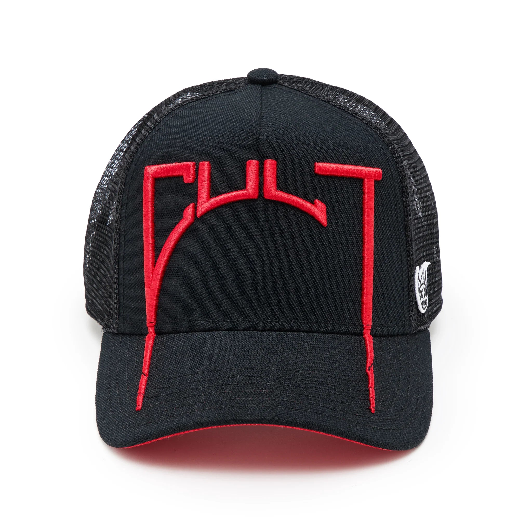 Arch Logo Mesh Back Trucker - Black red