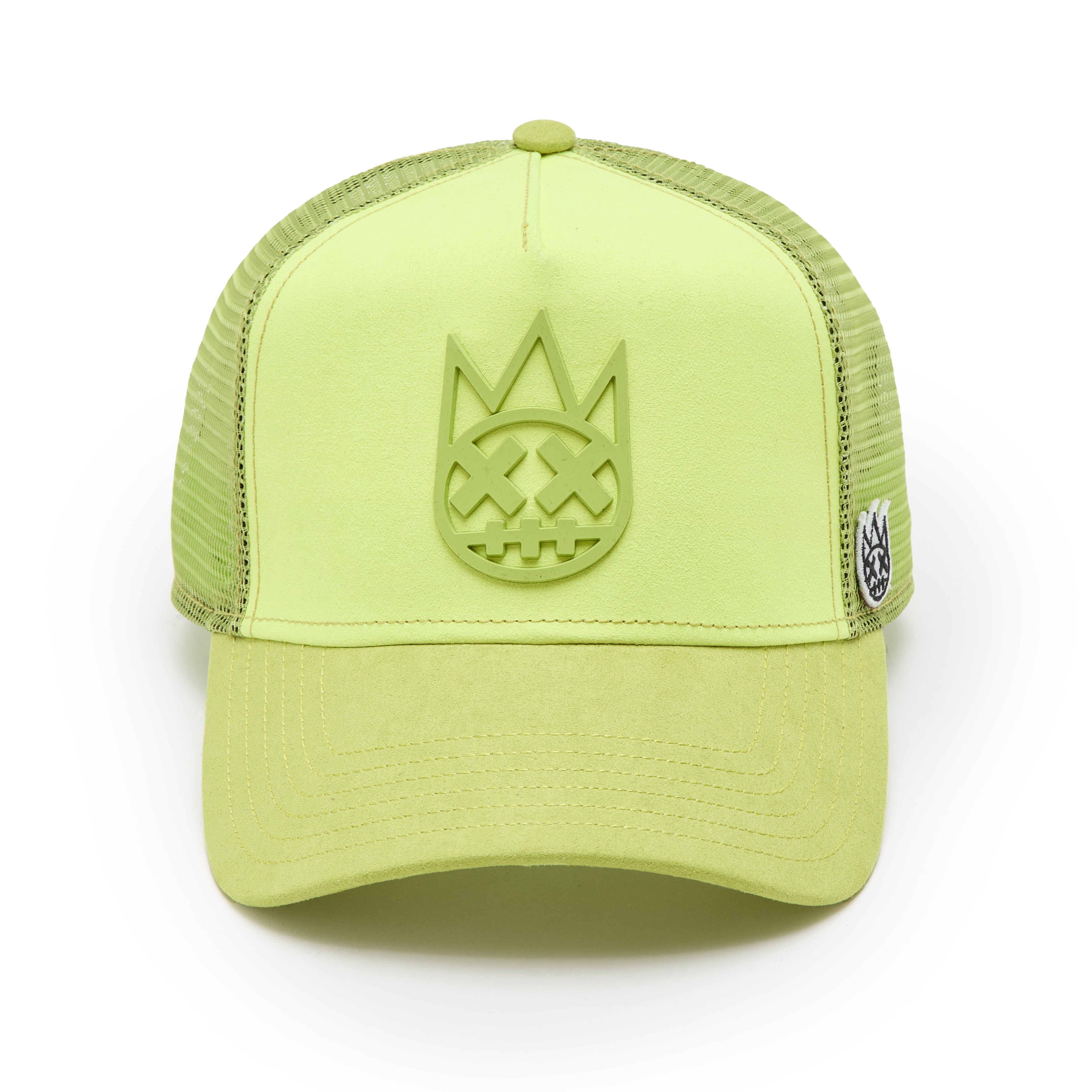 Cult's Logo Mesh Back Trucker Hat "Shimuchan" in Neon Yellow