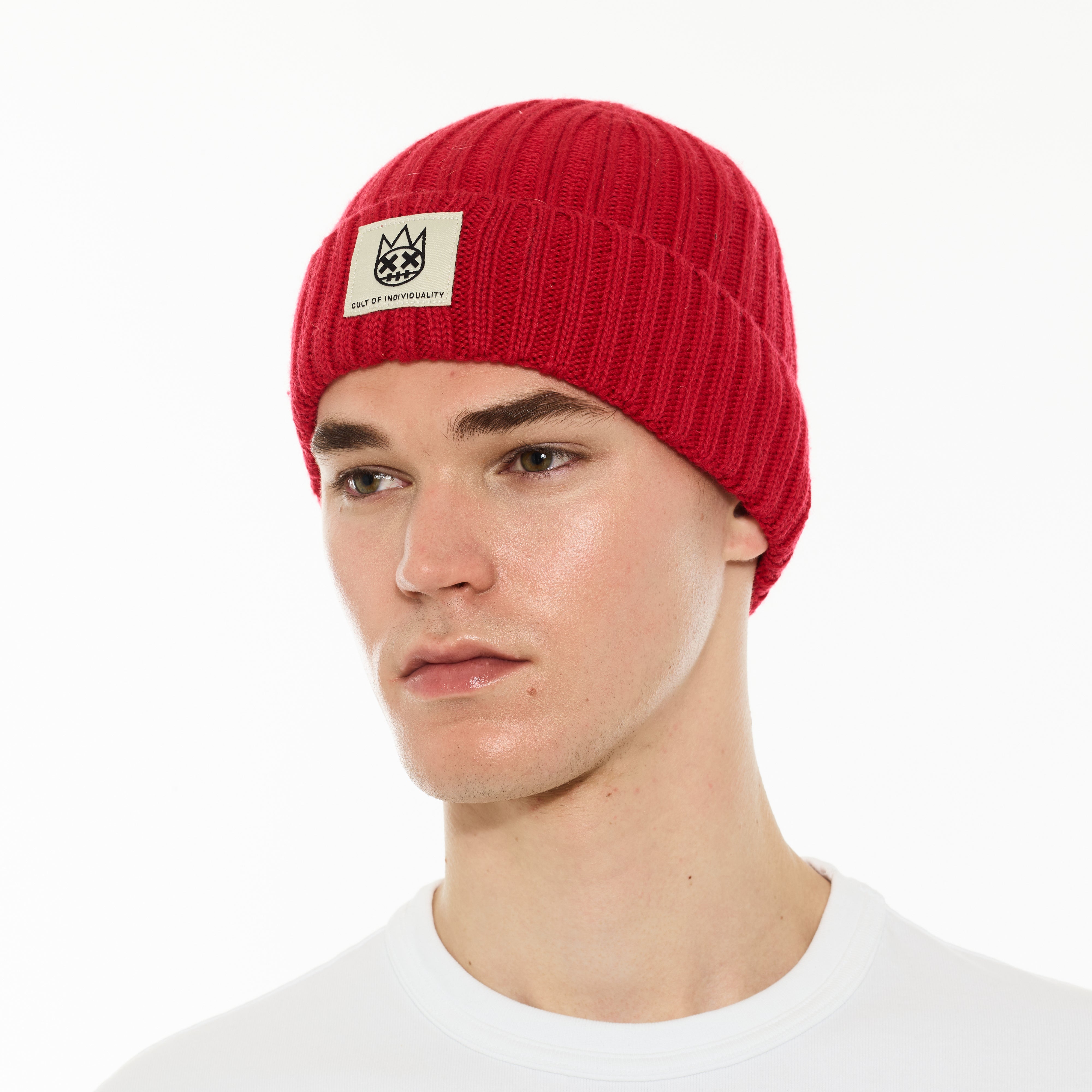 Cult's Knit Hat in Rouge Red
