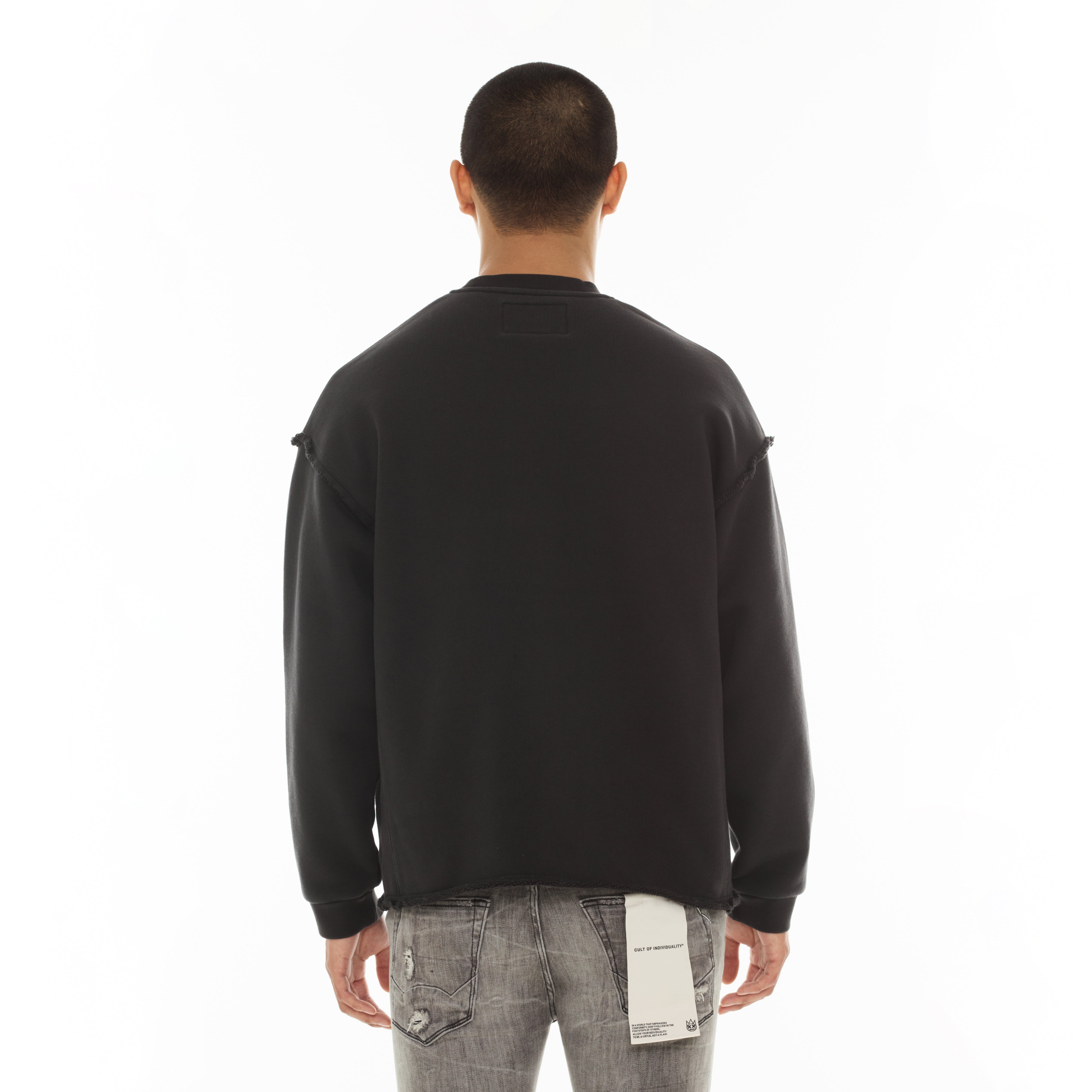 Cult's Novelty Fleece Crew Sweatshirt in Vintage Charcoal