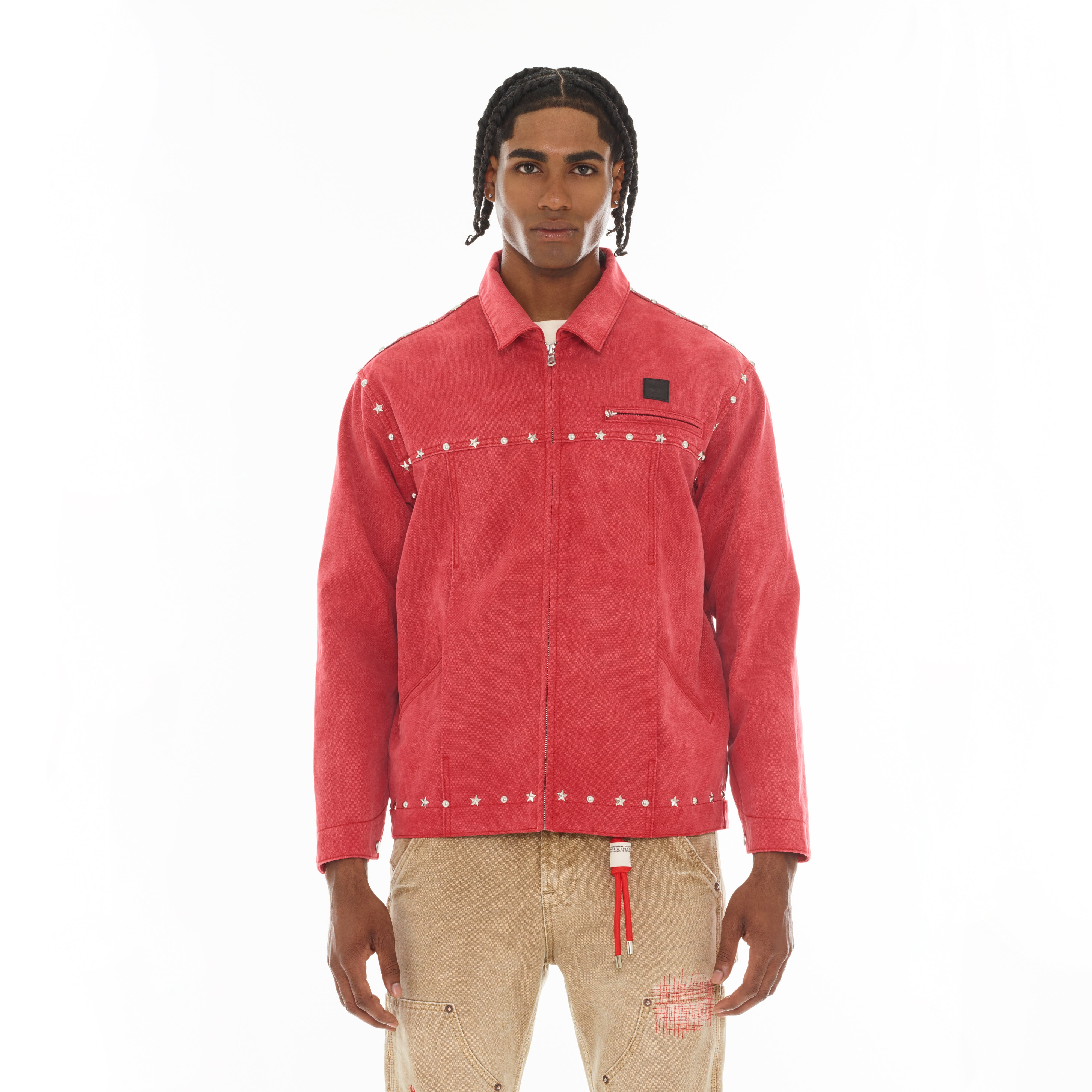 Cult's Canvas Workwear Jacket - Vintage Red Canvas