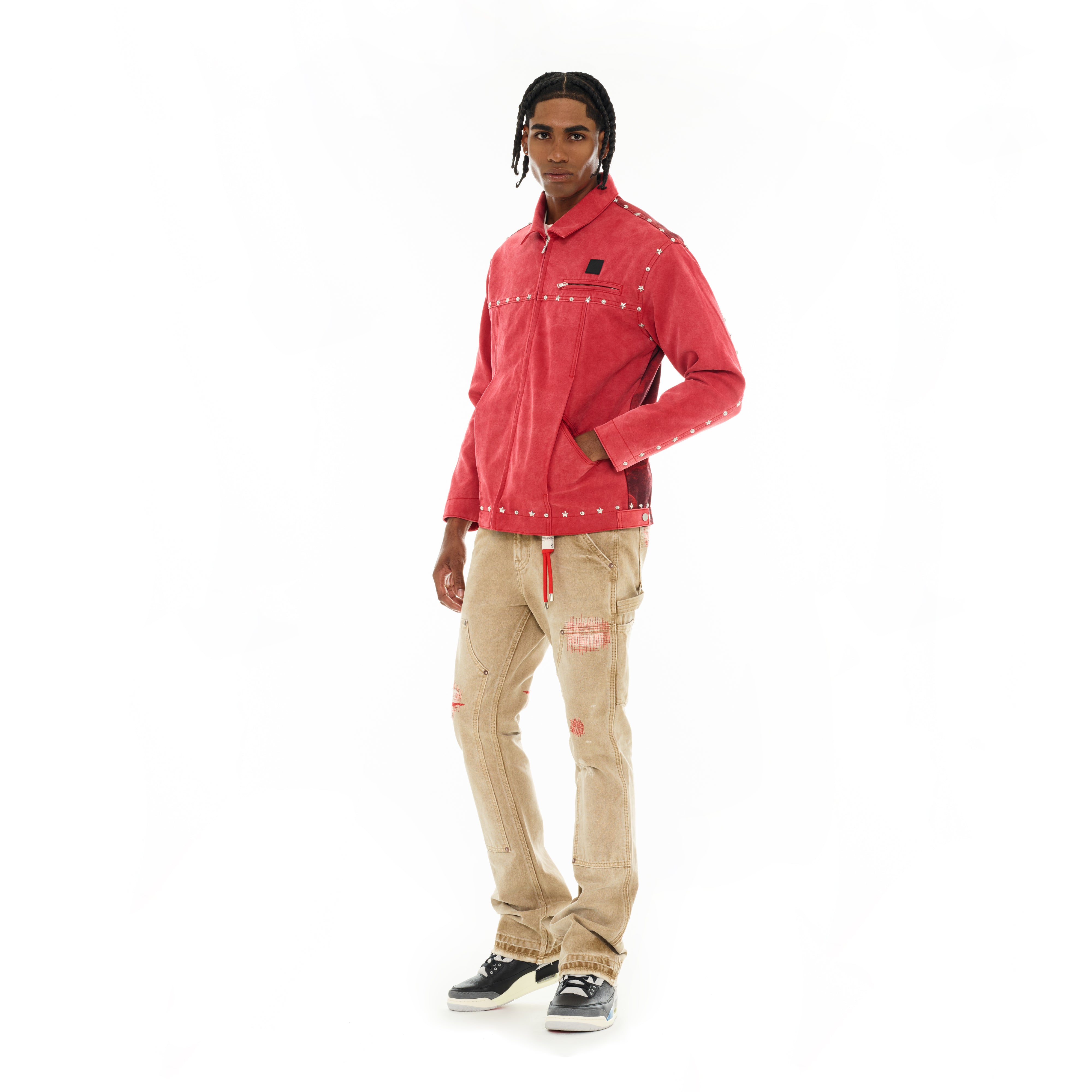 Cult's Canvas Workwear Jacket - Vintage Red Canvas