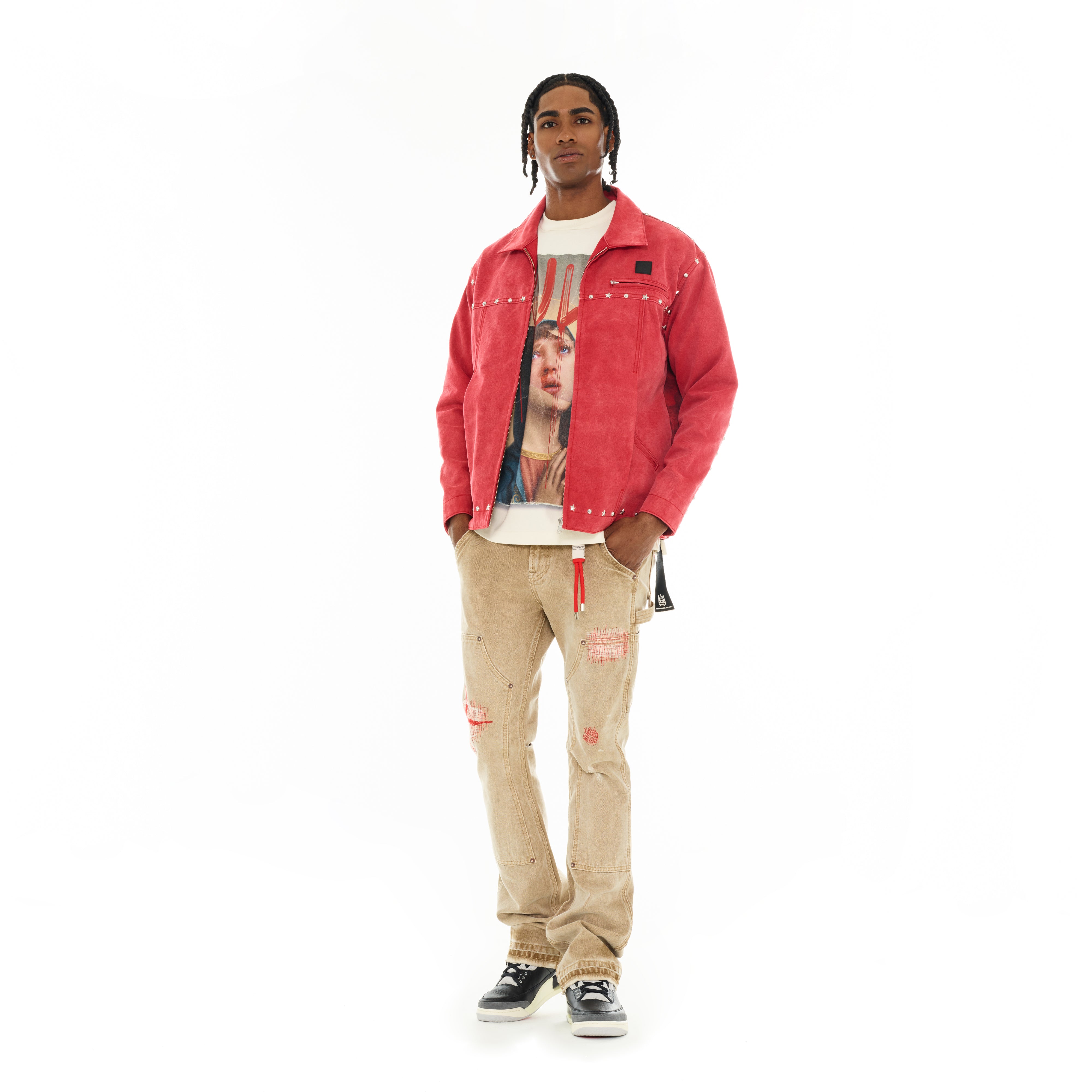 Cult's Canvas Workwear Jacket - Vintage Red Canvas