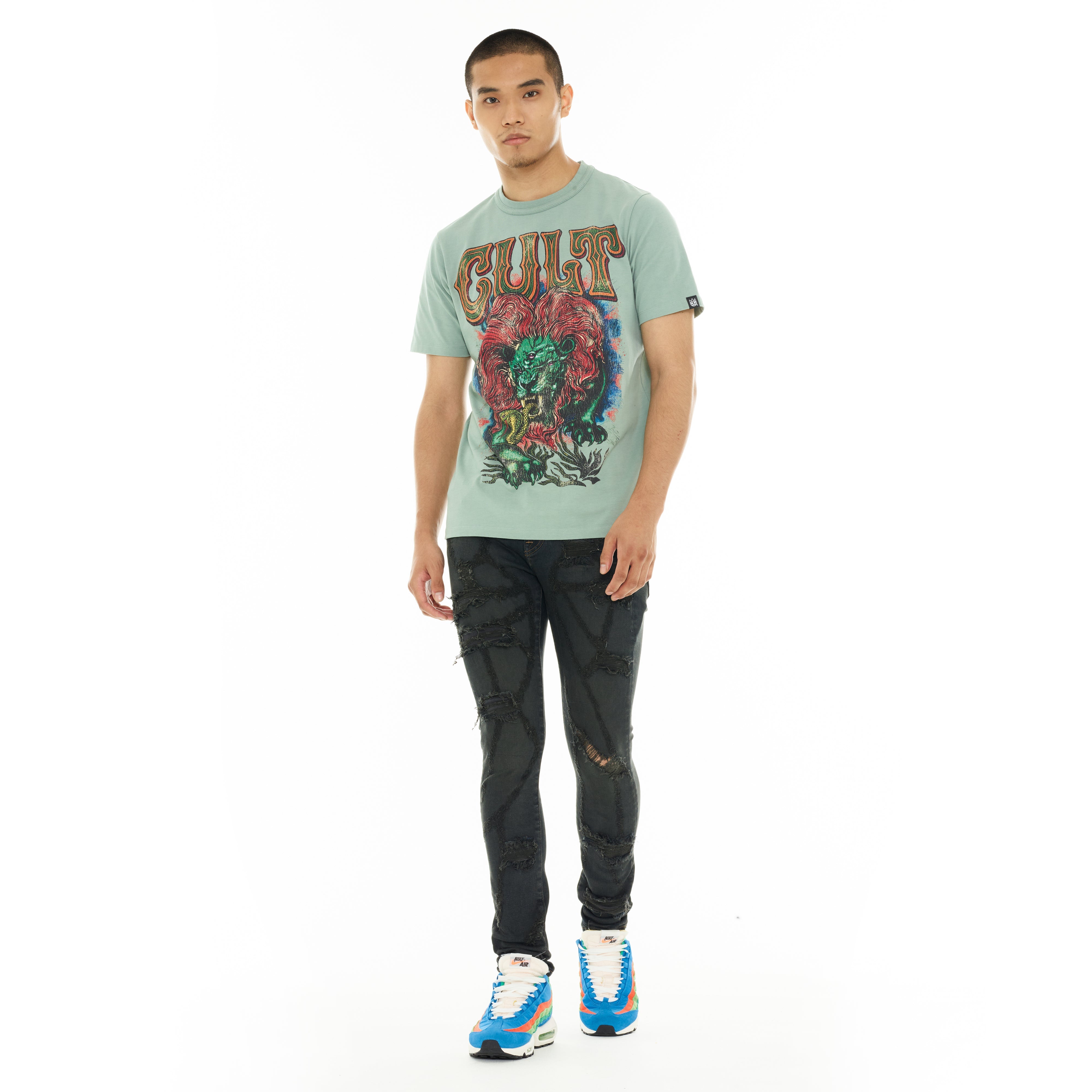 Lion T-Shirt - Granite Green