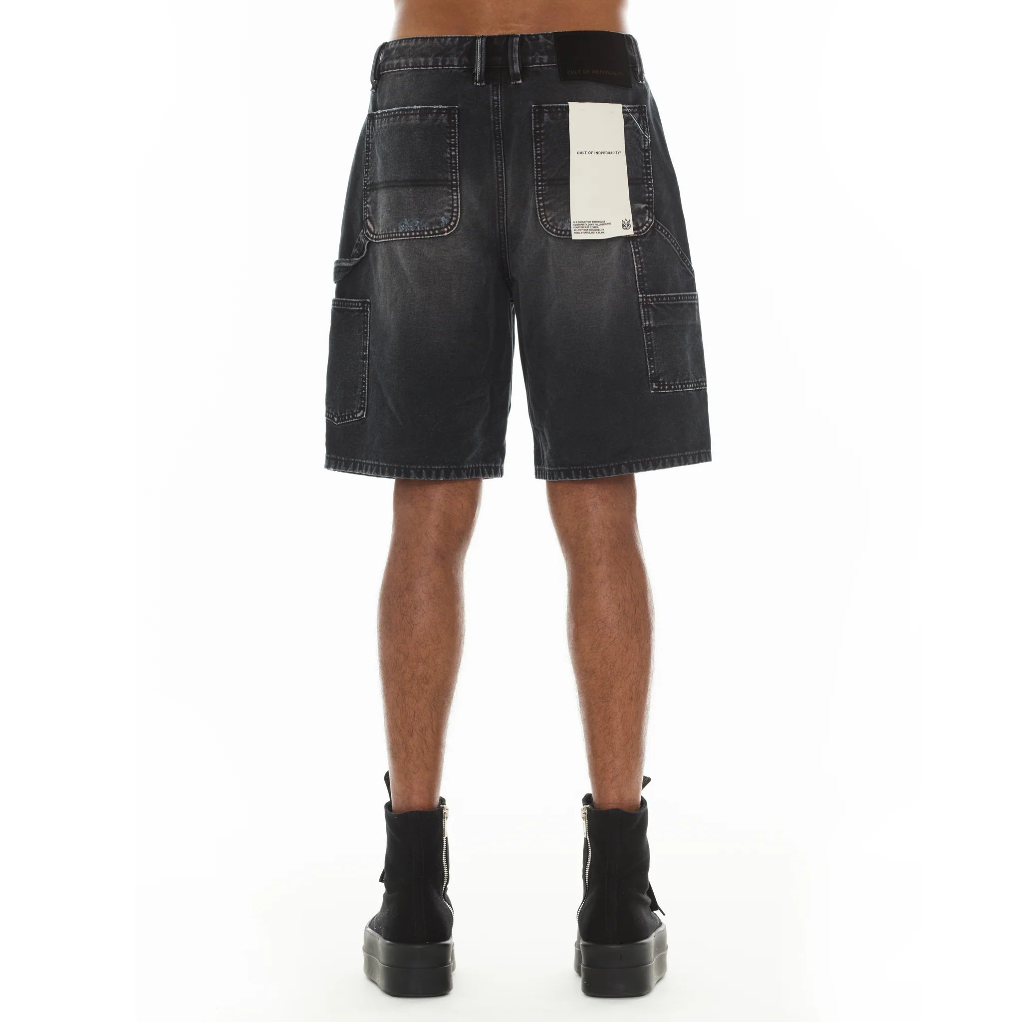 Grunge Carpenter Shorts - Black Canvas