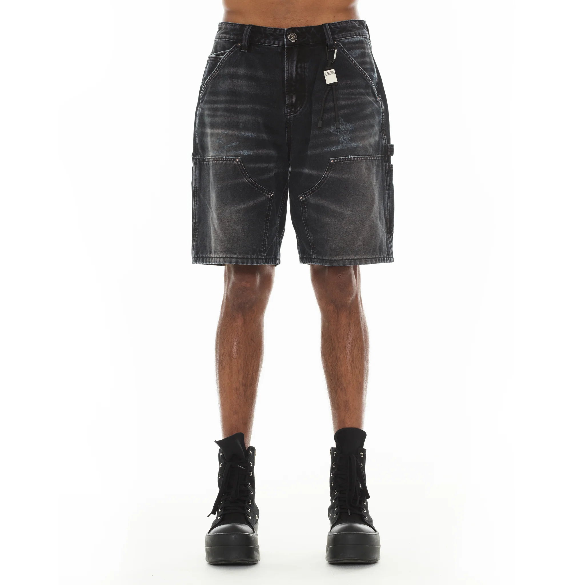Grunge Carpenter Shorts - Black Canvas