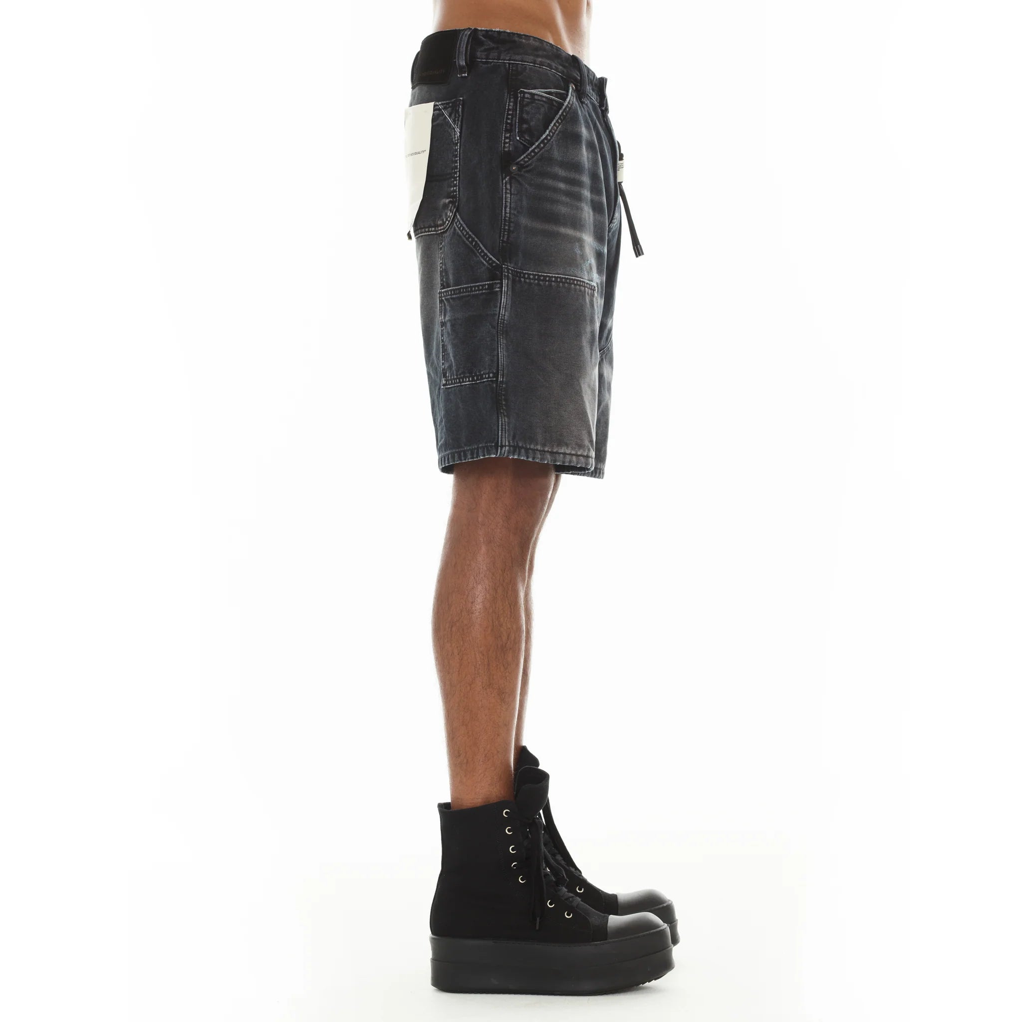 Grunge Carpenter Shorts - Black Canvas