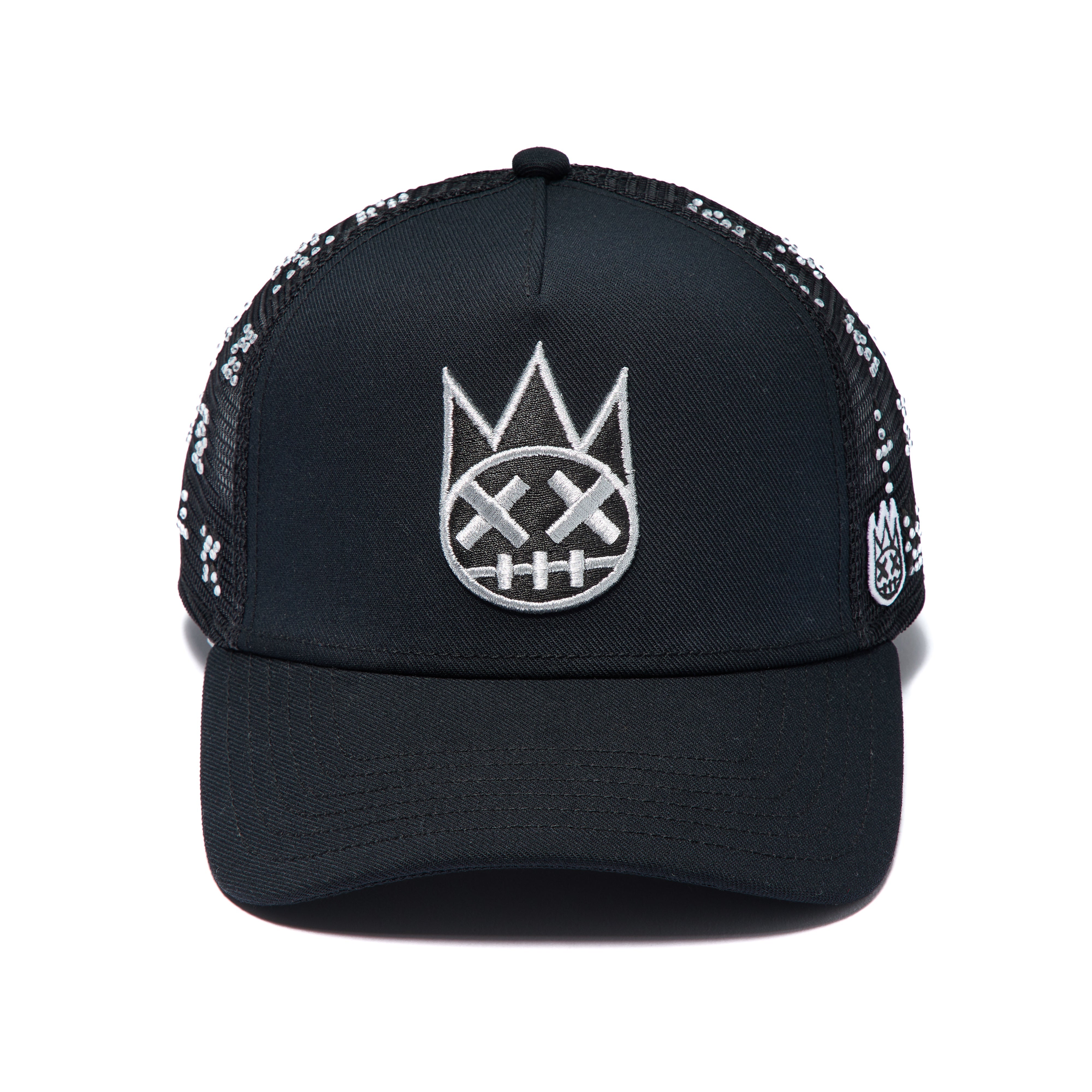 Cult's Repeat Pattern With Crystals Hat In Black