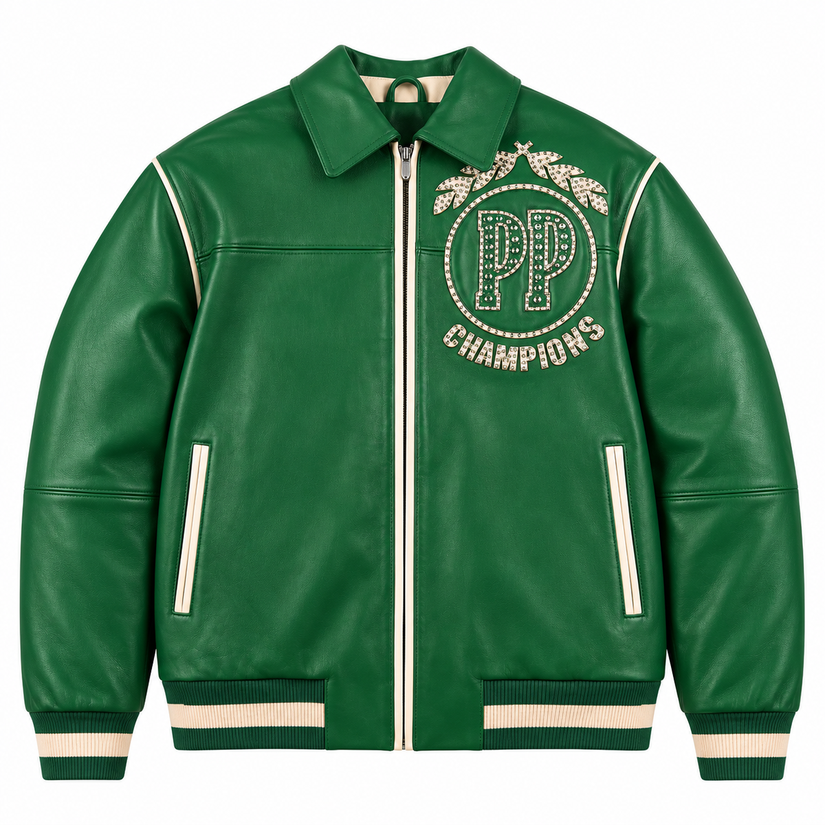 Champions Jacket - Jet Green / ivory