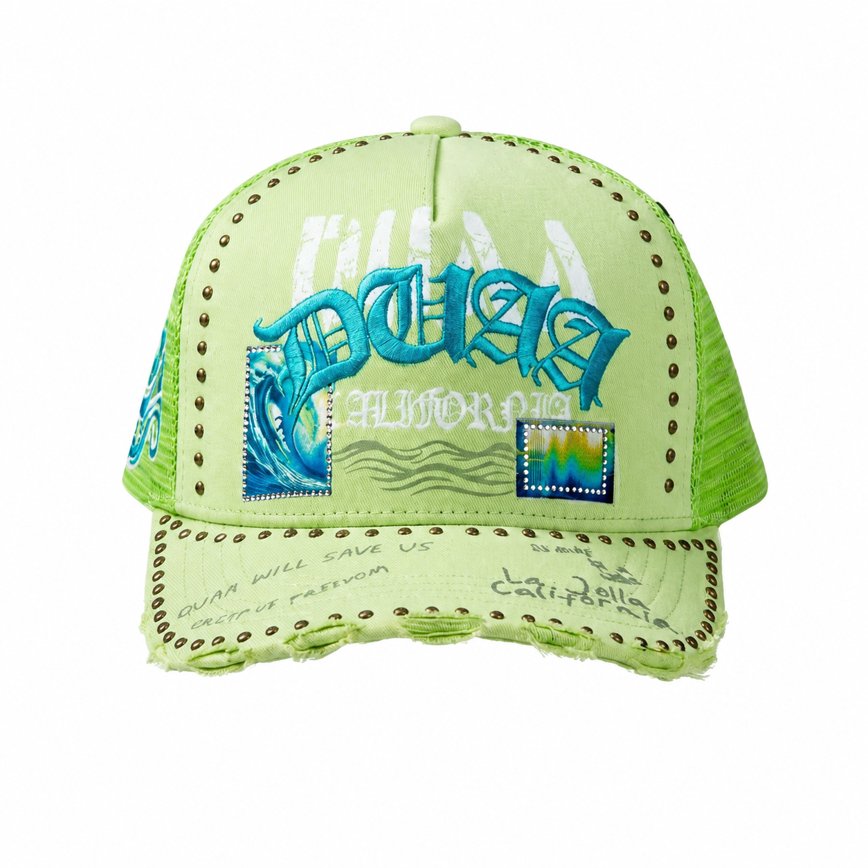 Wave Trucker Hat - Green
