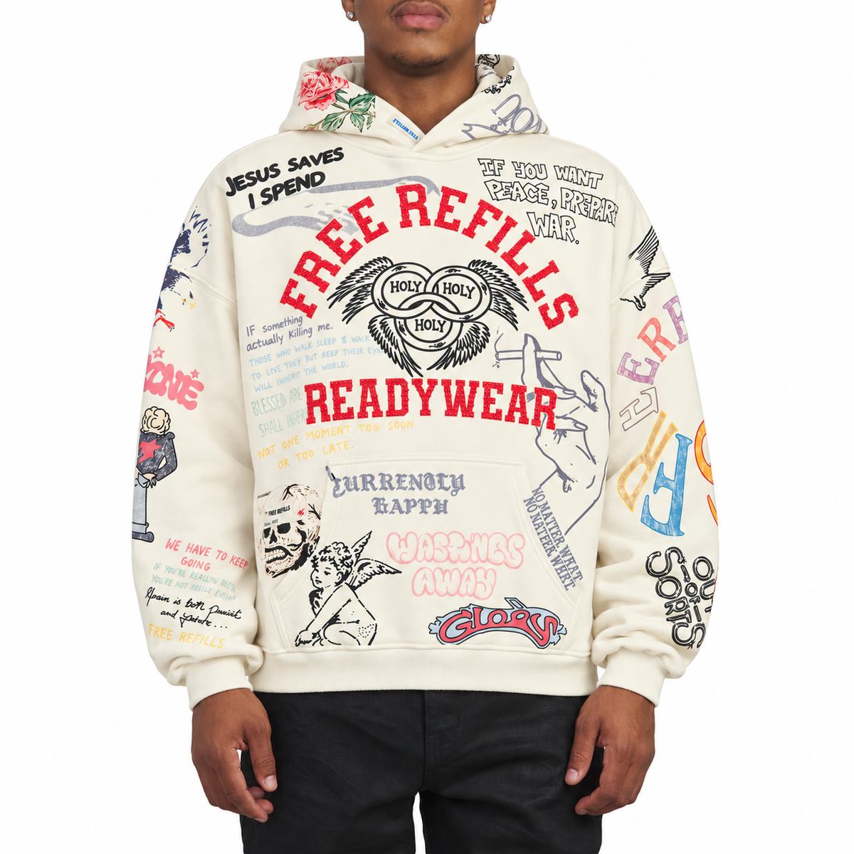 Graffiti Hoodie - Off White
