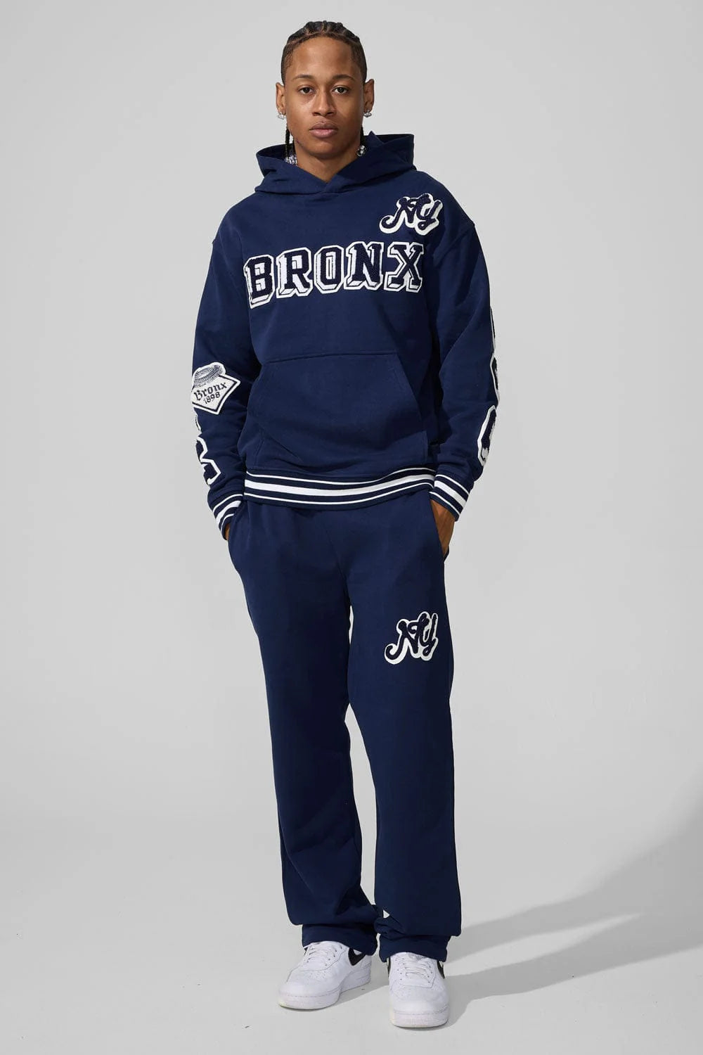 BX VARSITY HOODIE - NAVY