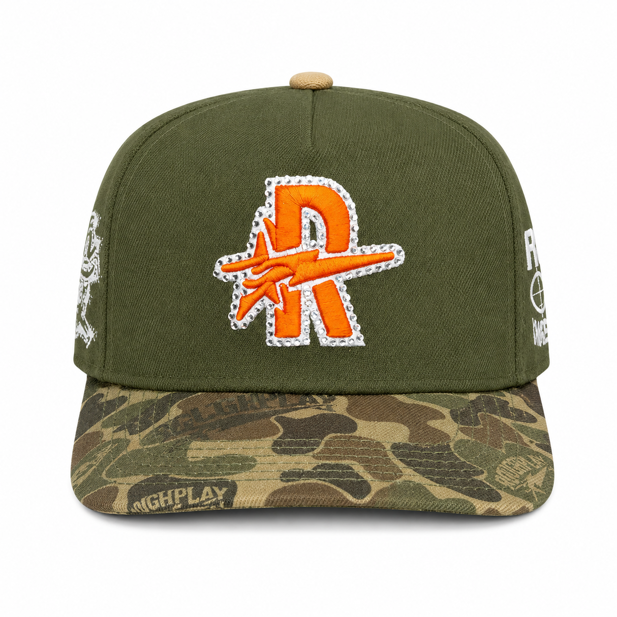 Camo Snapback - Olive/Orange