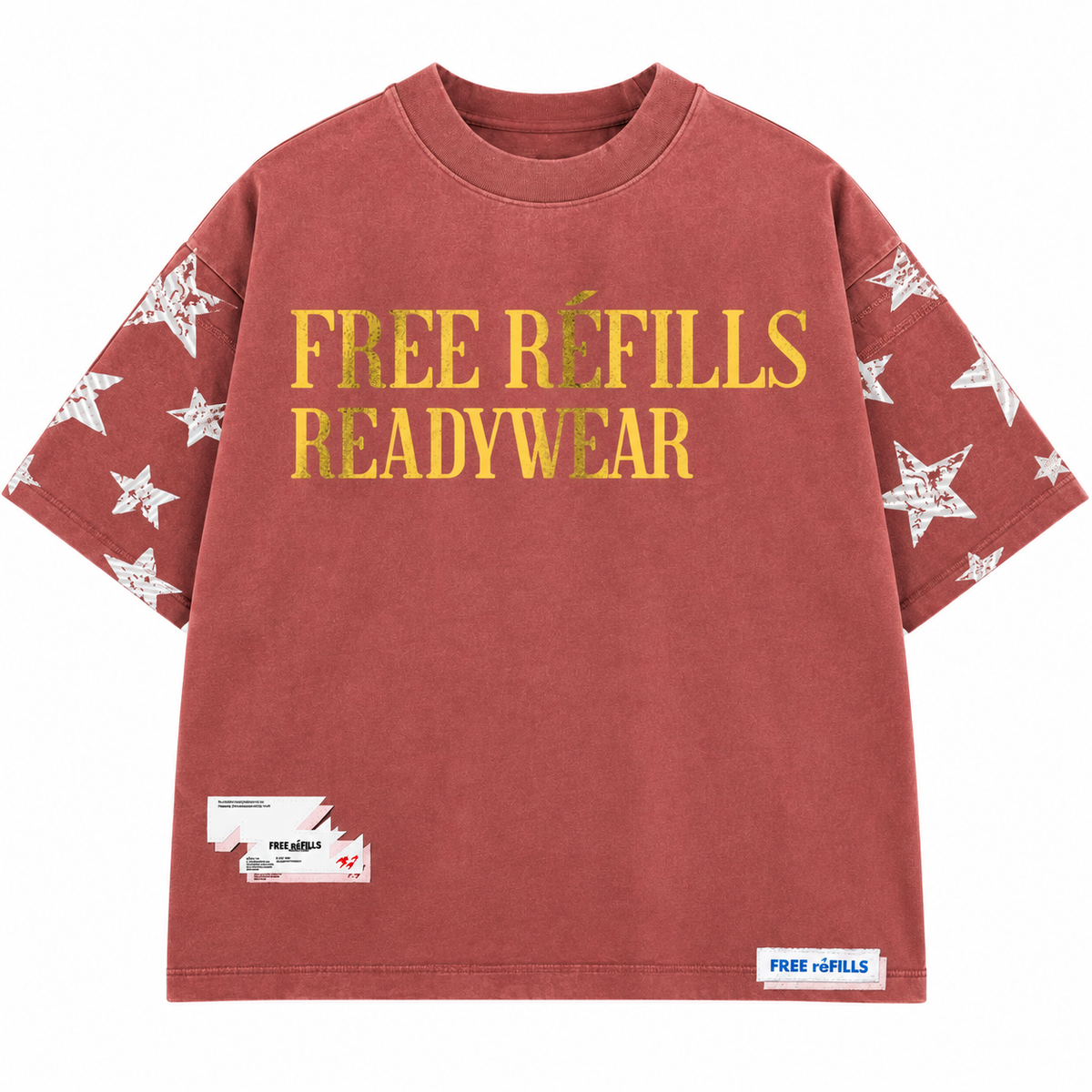 Starry Sun Fade T-Shirt - Red