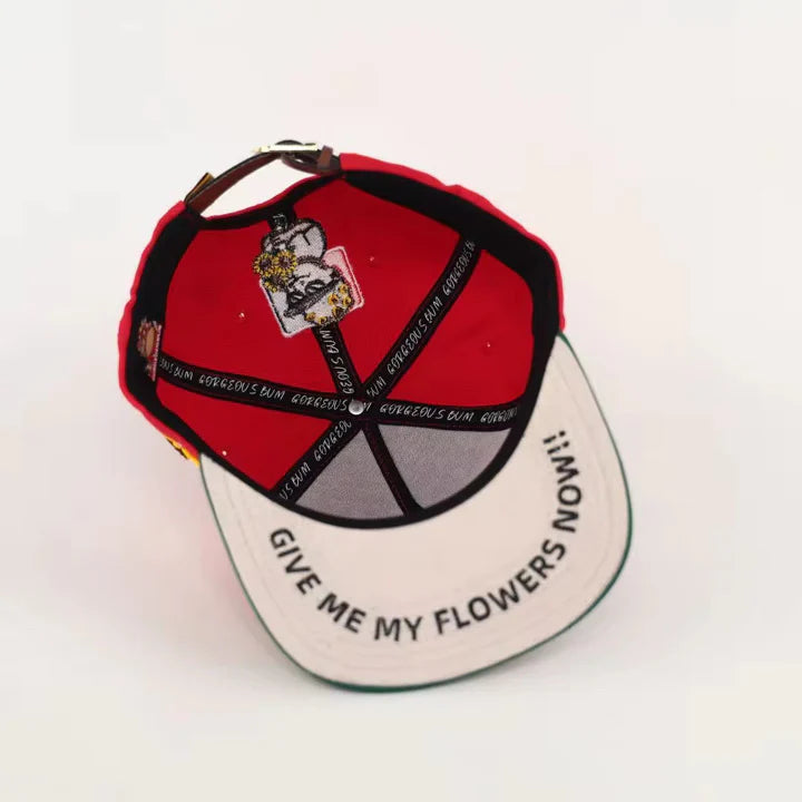 My Flowers Strap back - Red/Green