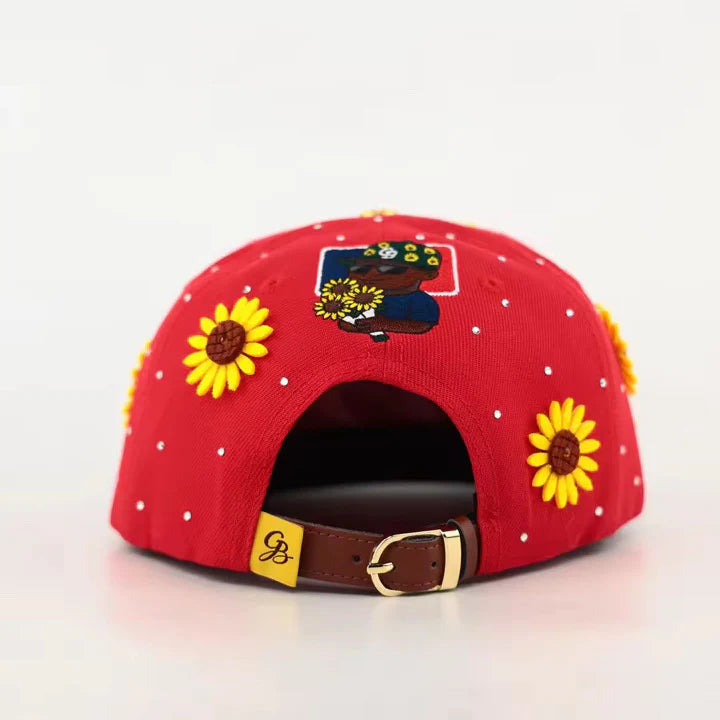 My Flowers Strap back - Red/Green