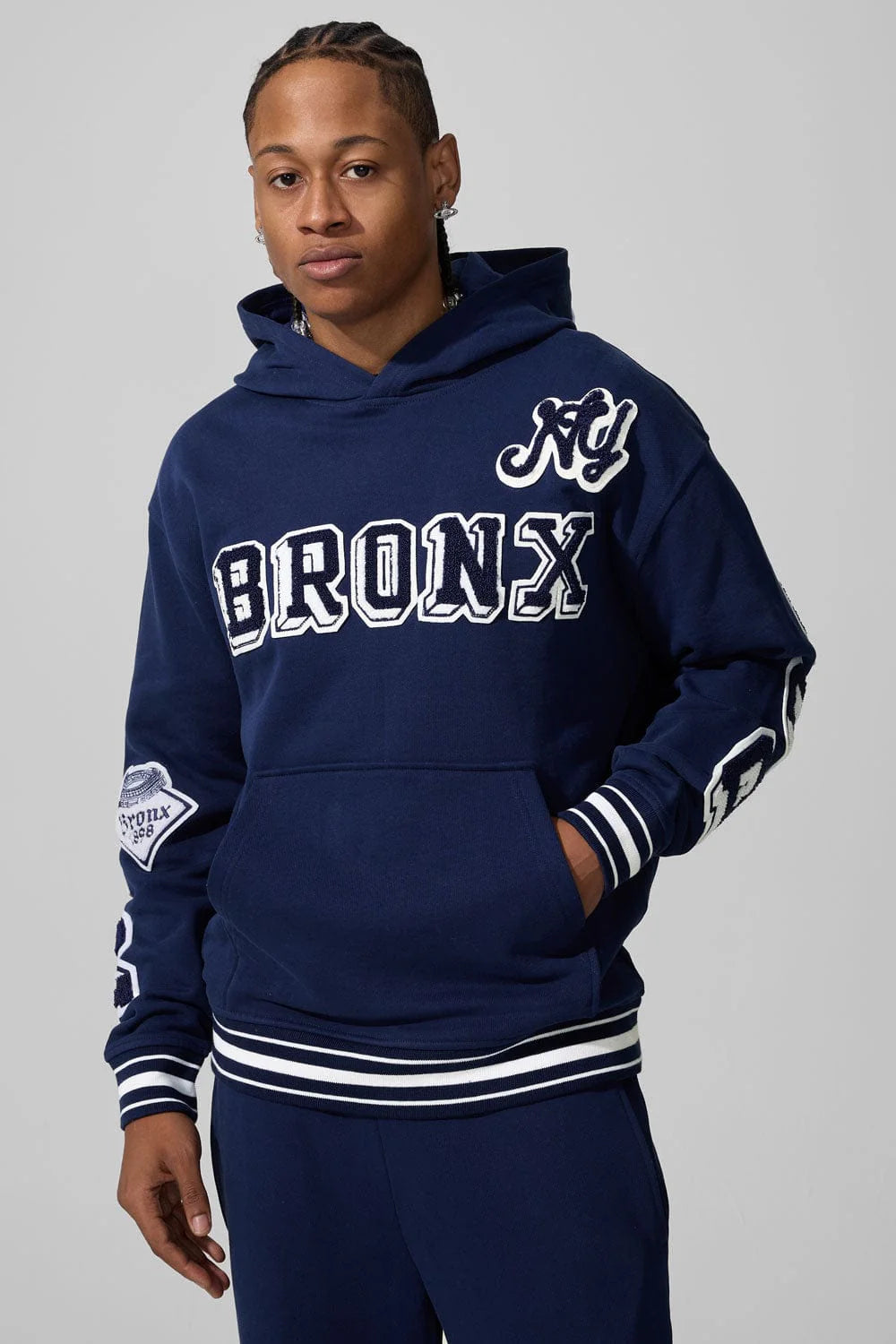 BX VARSITY HOODIE - NAVY