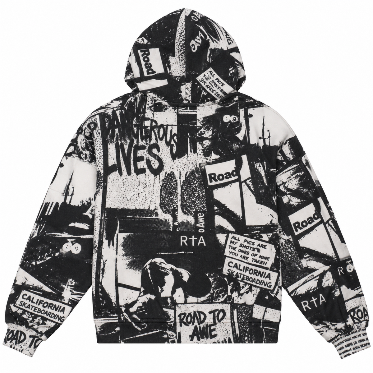 Kaen Cropped Zip Up Hoodie - Allover Poster