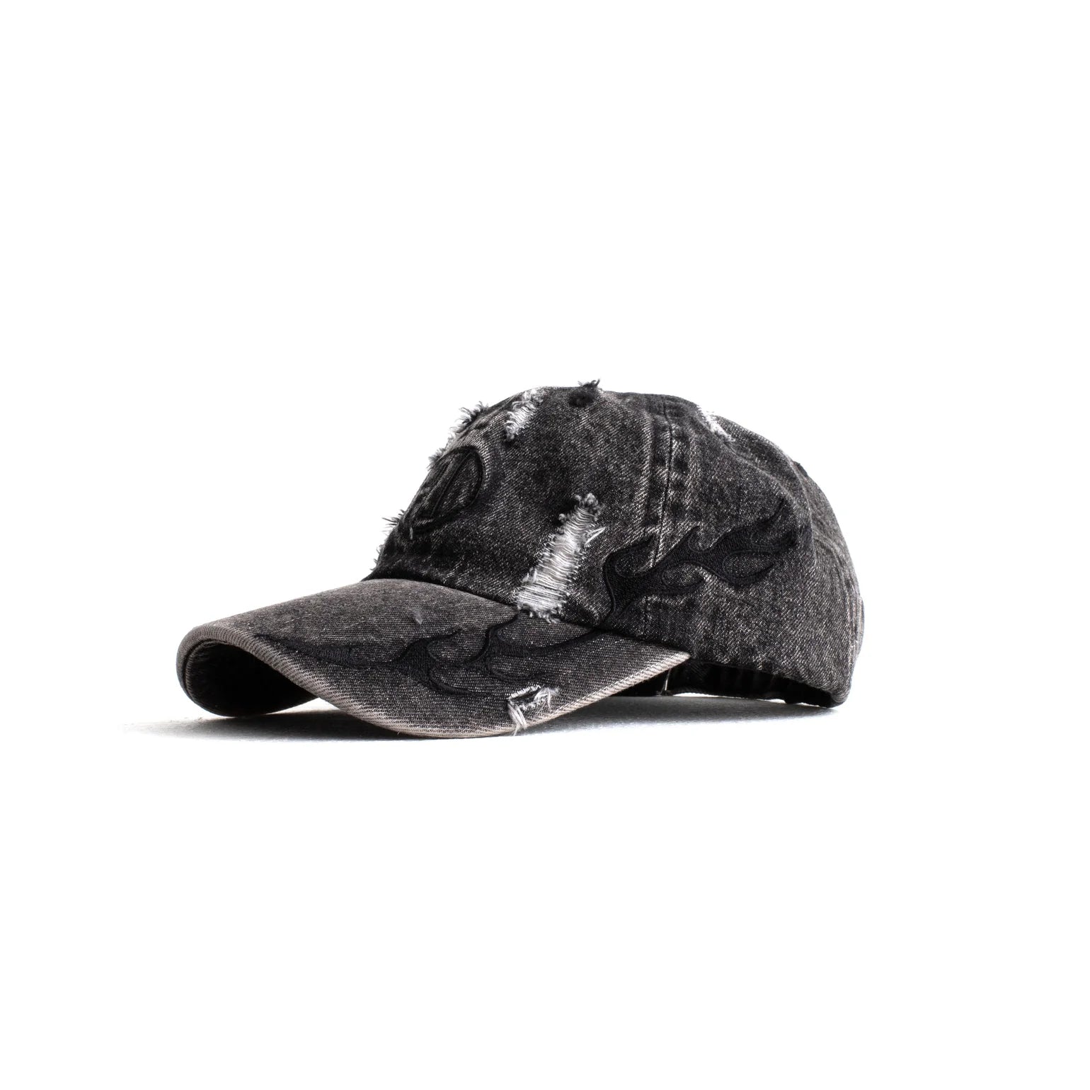 Flames Cap - Washed Black