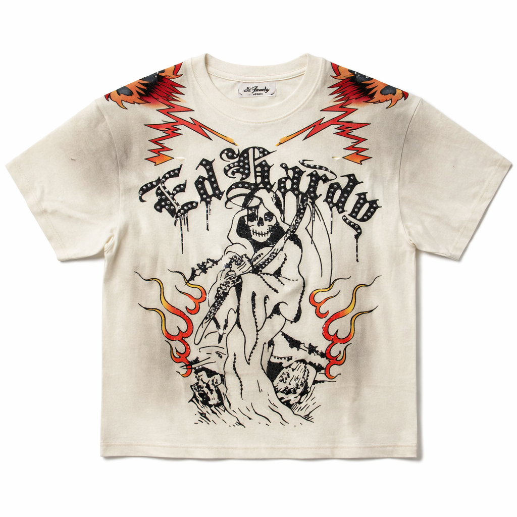 Reaper Cropped T-Shirt - Vintage Ivory
