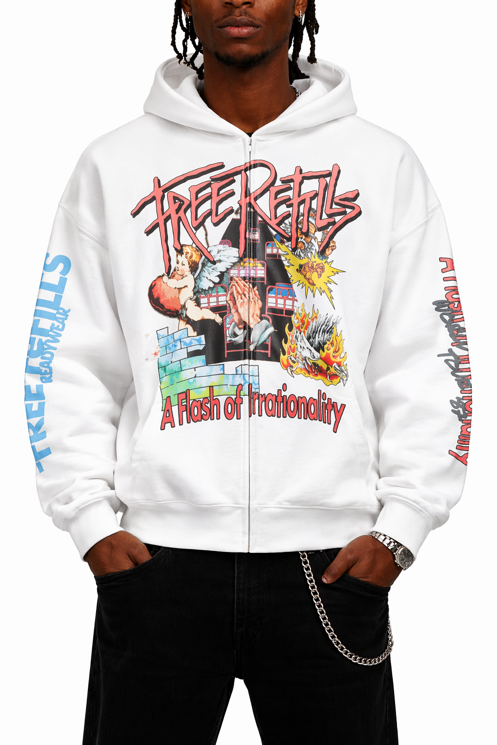 Floyd Zip Up Hoodie - Cream