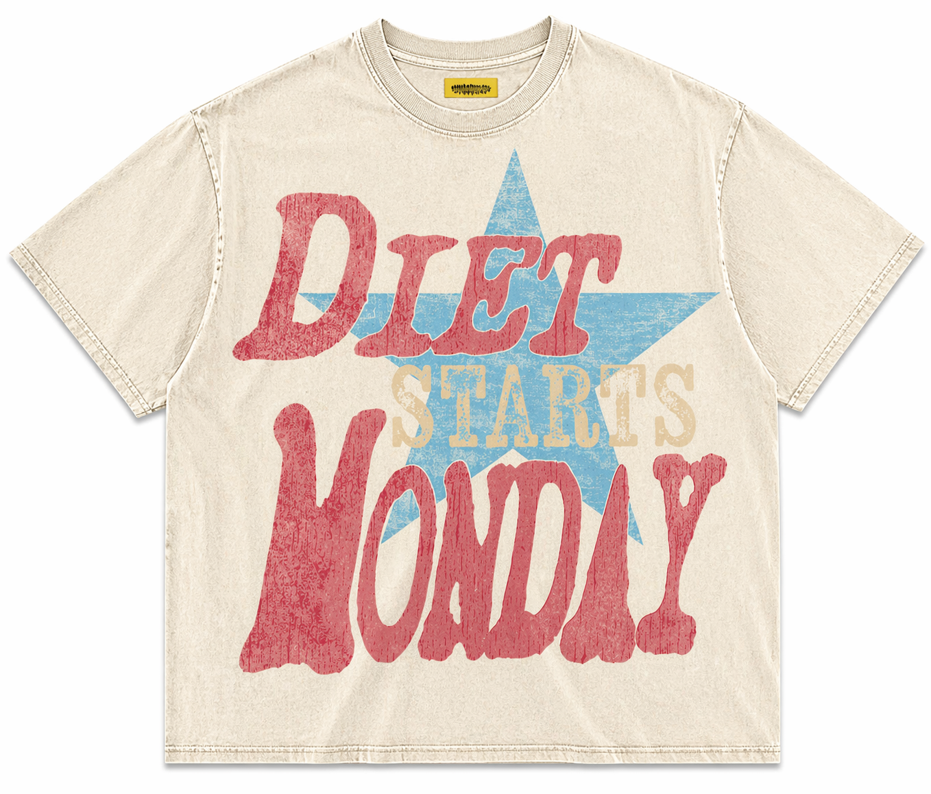 Jumbo Star T-Shirt - Antique White