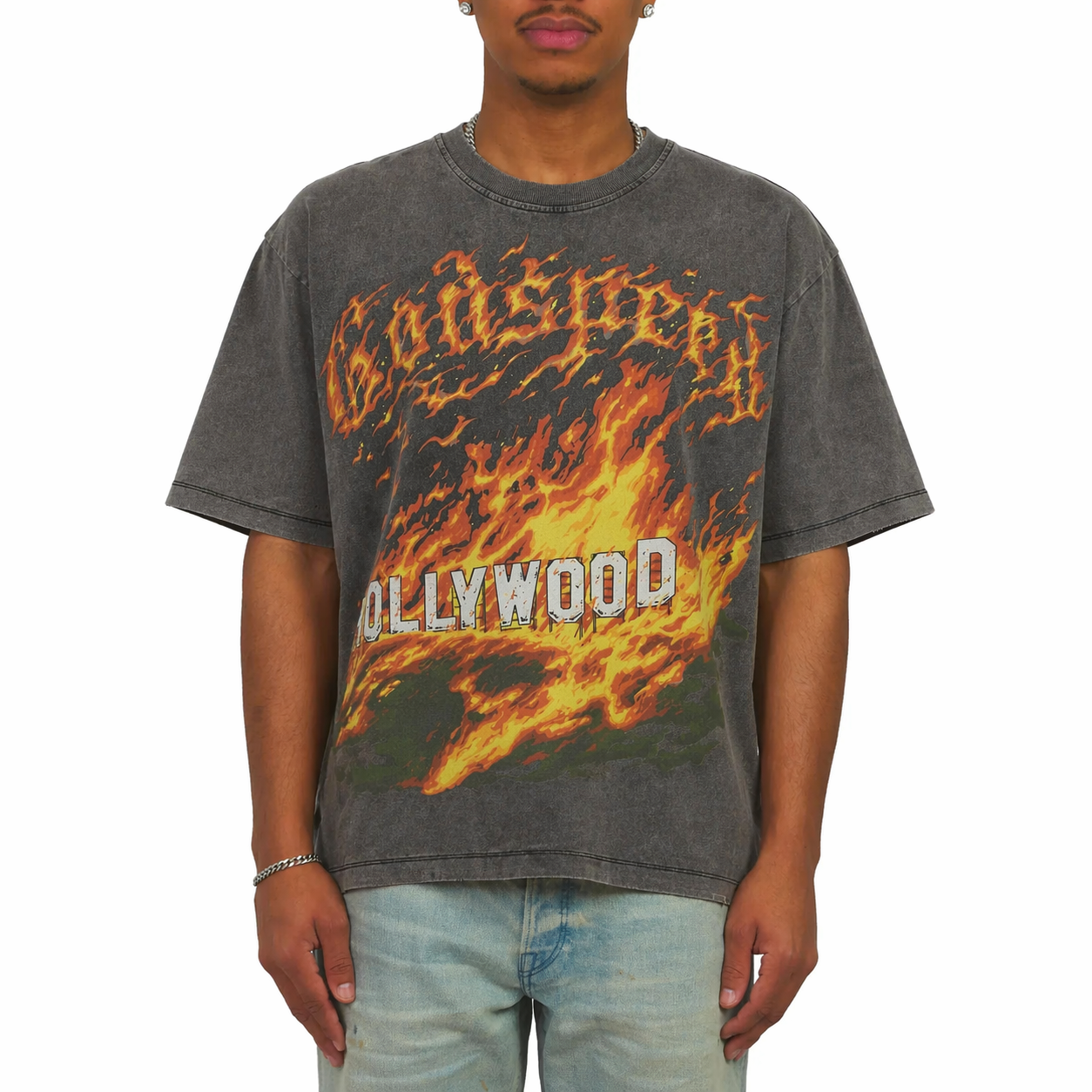 Hollywood Inferno II NG T-shirt - Grey Wash