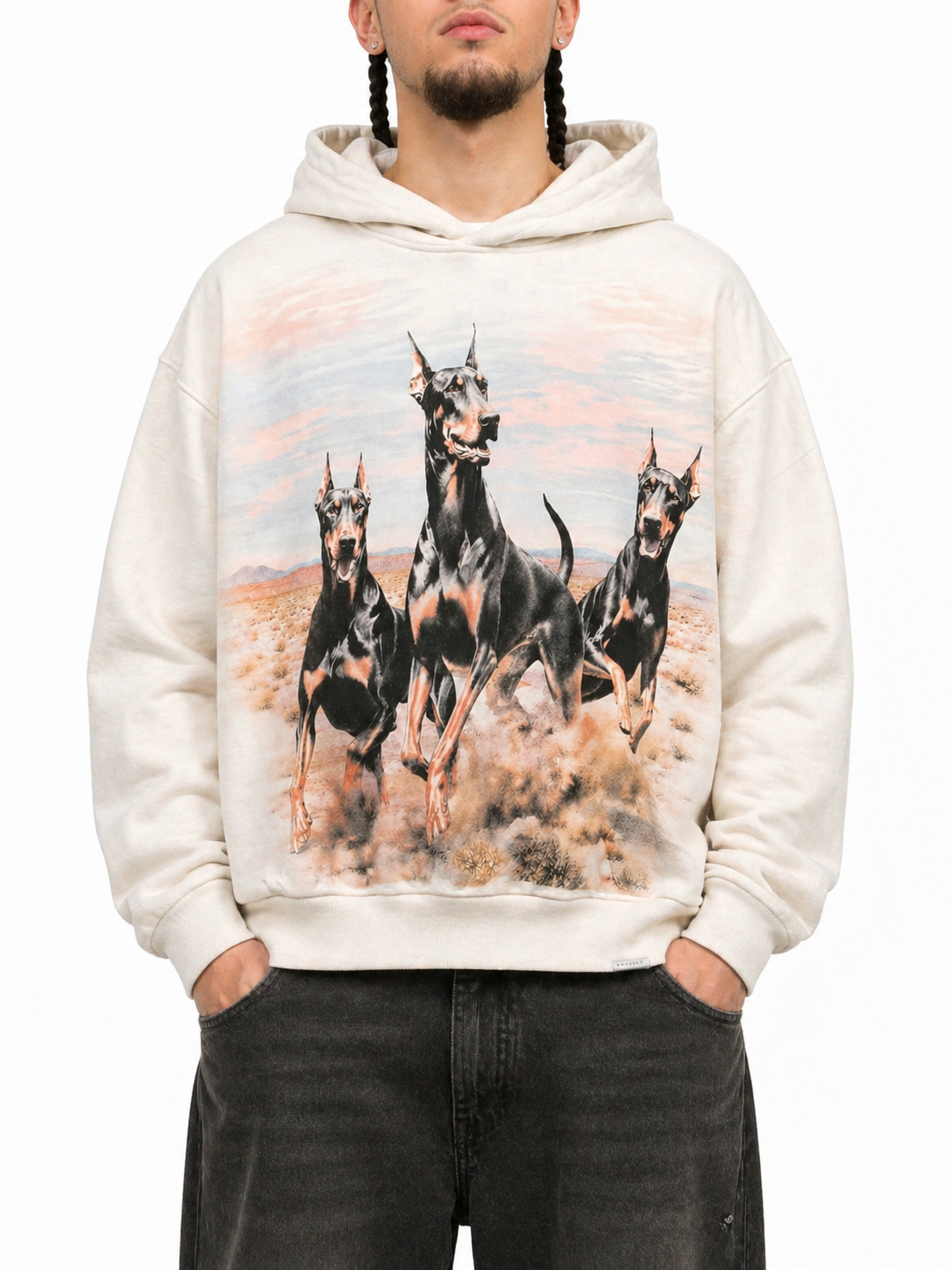 Western Dobermans Hoodie - Flat White