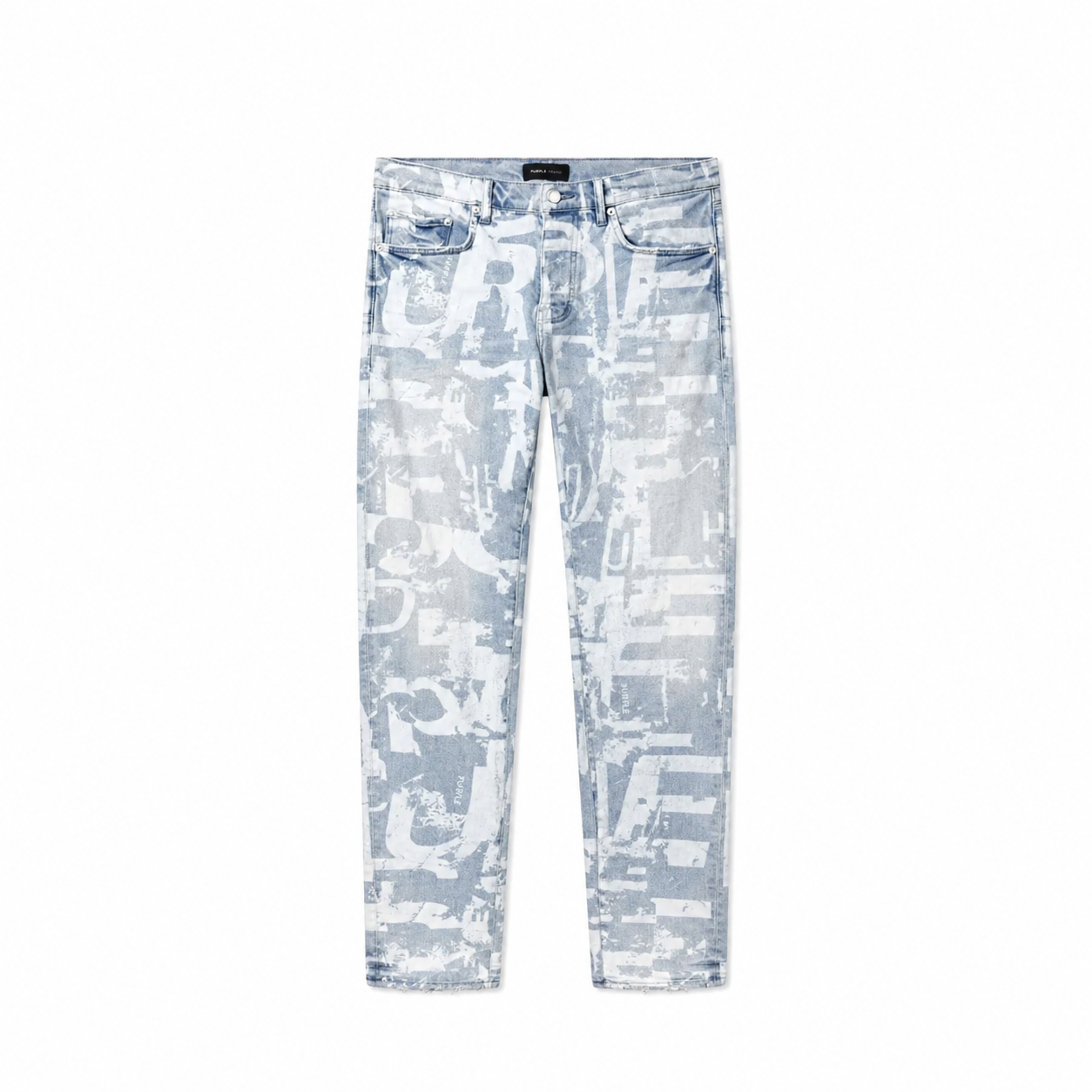 Skinny Grunge Print - Light Indigo
