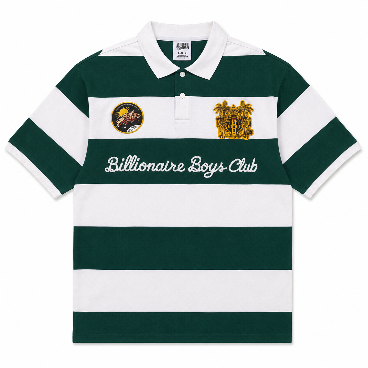 BB Ryder Polo  T-Shirt - Green/White
