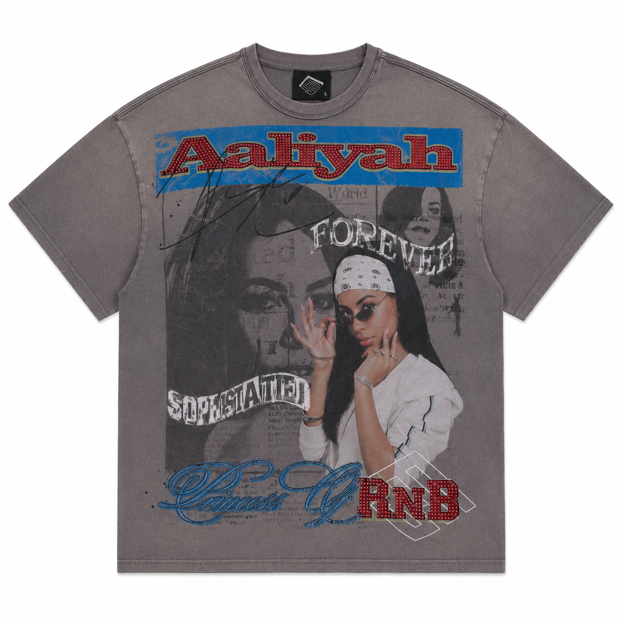 Aaliyah RNB T-Shirt - Grey