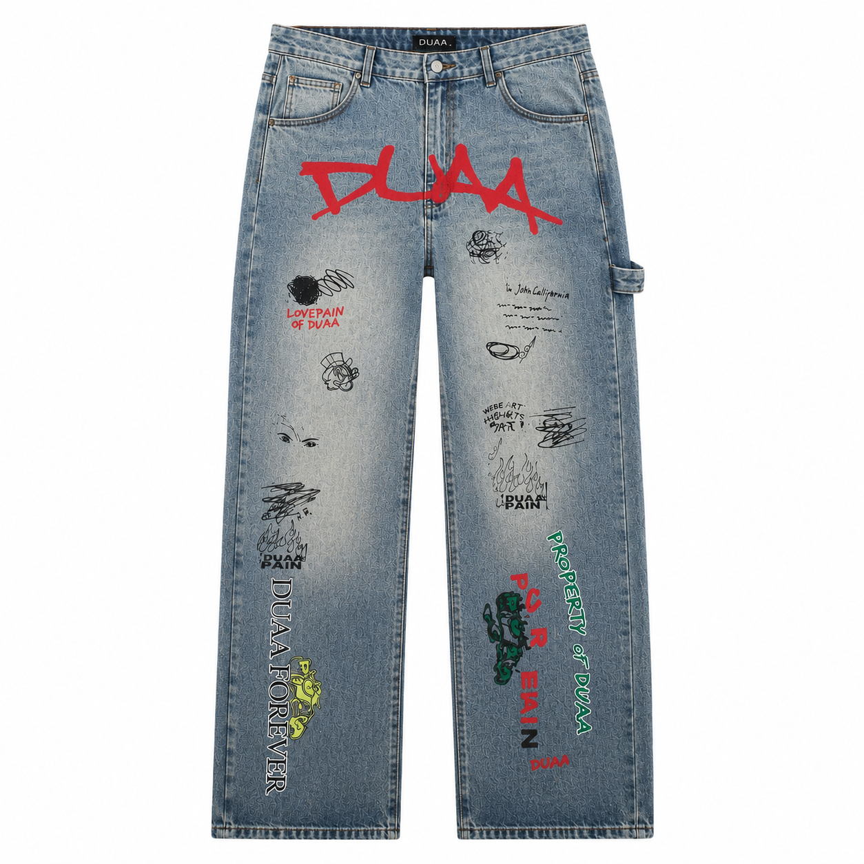 Artica Flare Denim - Light Wash Black Fade