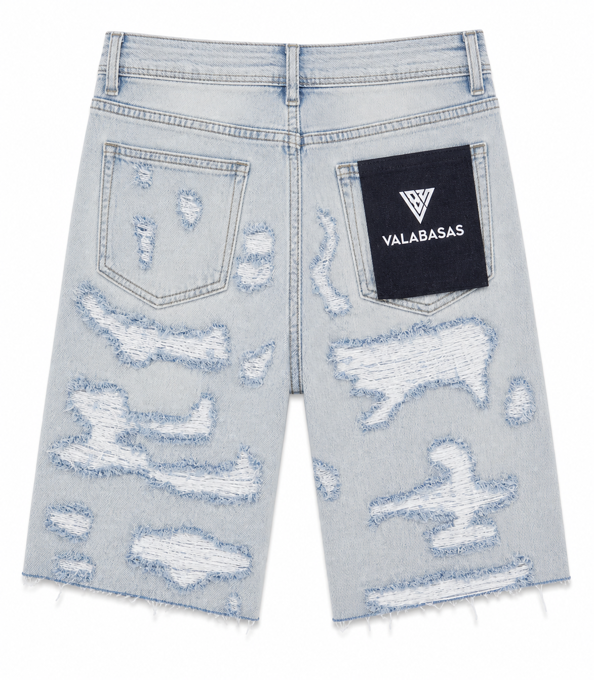 Incise Shorts - Light Blue Wash