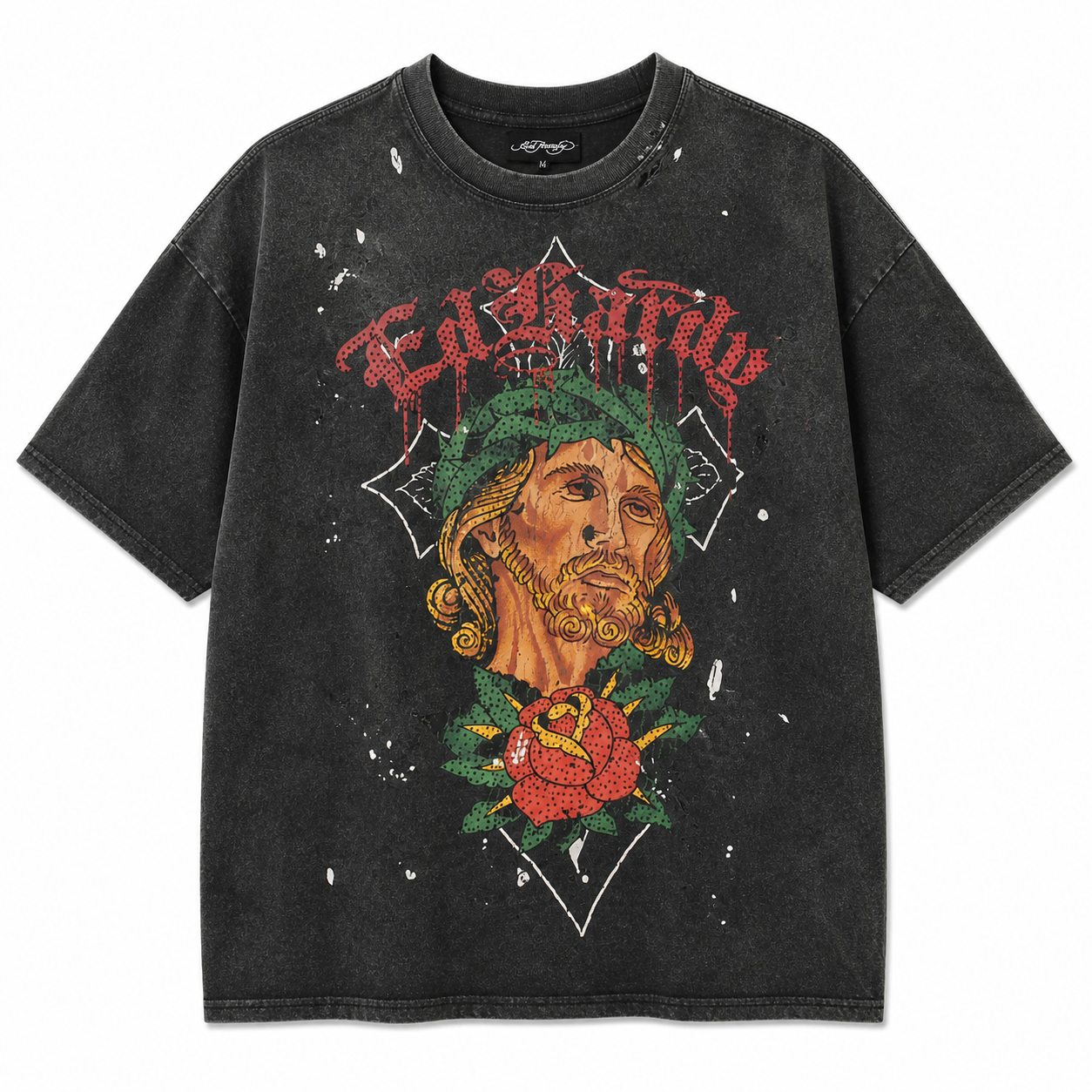Holy Cross Boxy T-Shirt - Vintage Black
