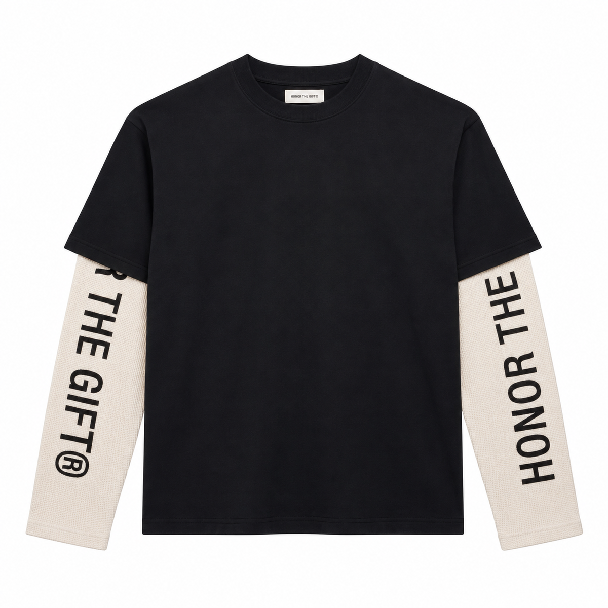Honor Double Sleeve T-Shirt - Black