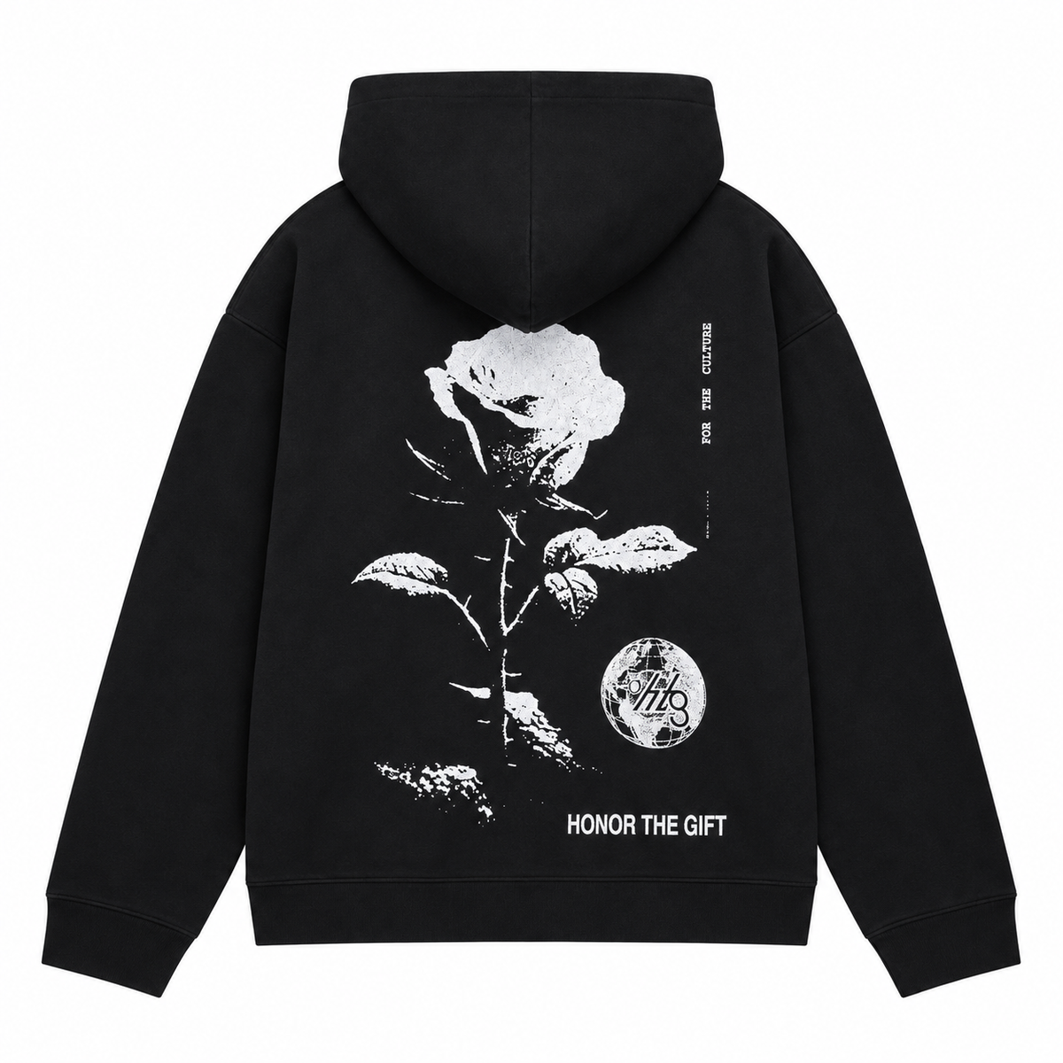 Fallen Rose Hoodie - Black