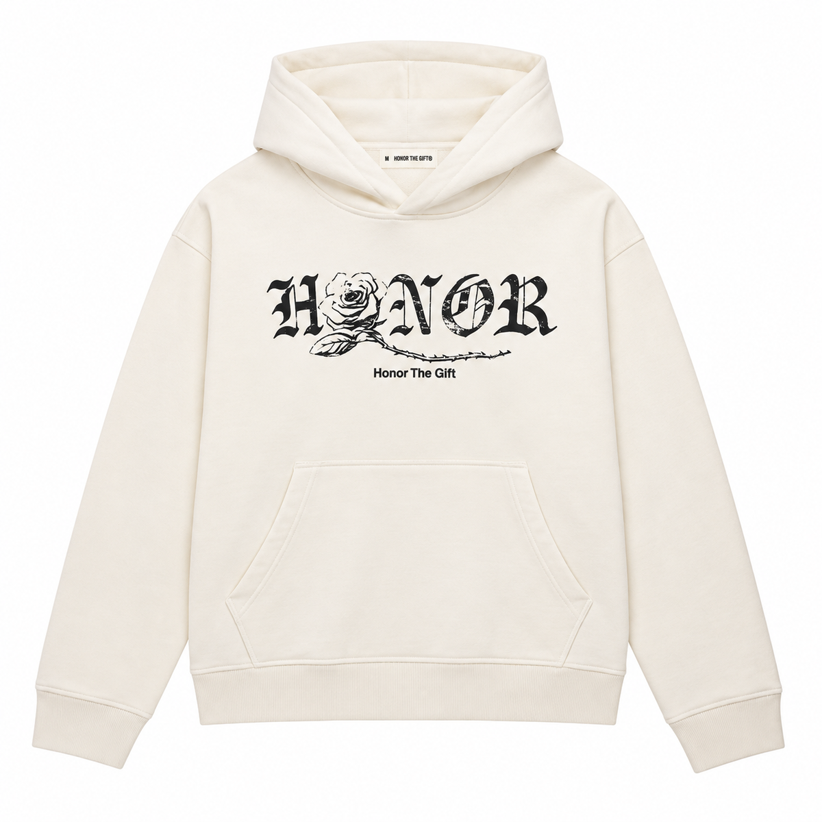 Fallen Rose Hoodie - Bone