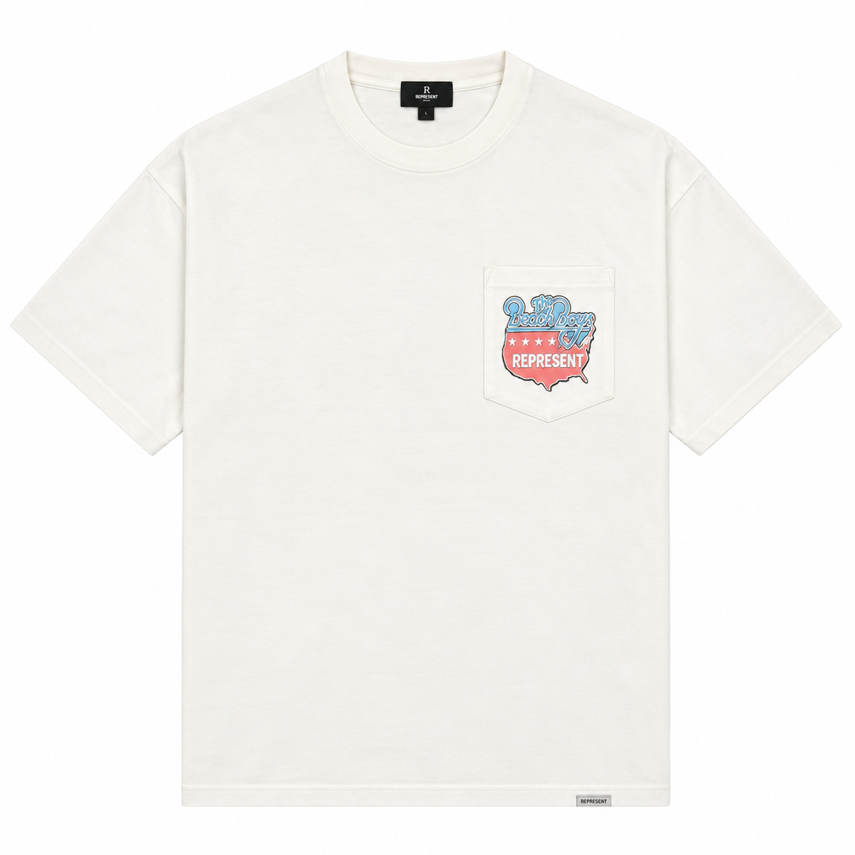 Represent x Beach Boys Americas Band T-Shirt - Flat White