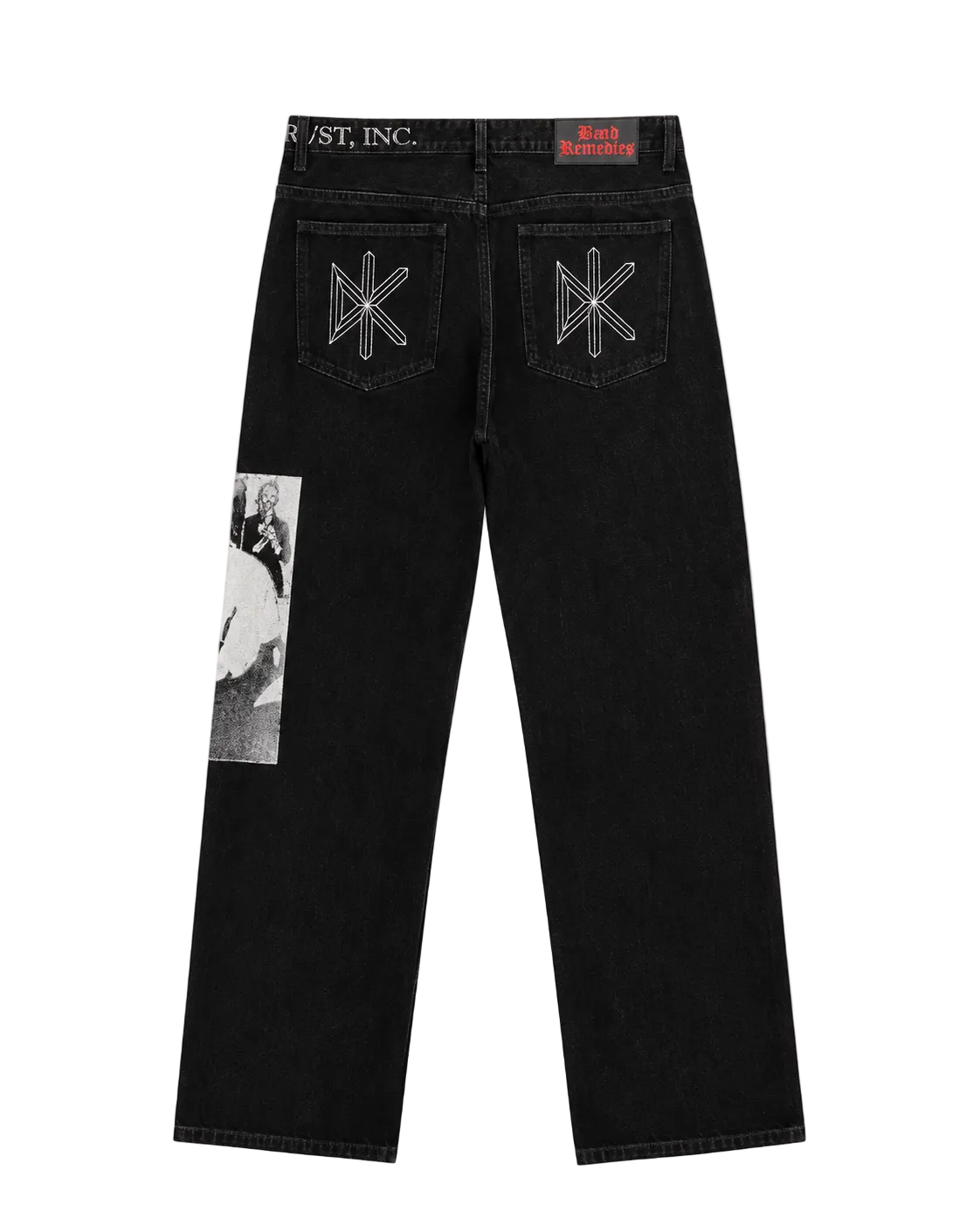 Diy Straight Leg Pants - black