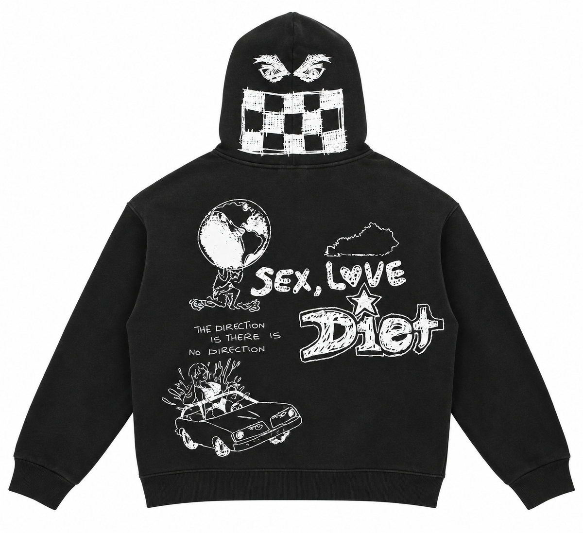 Doodle Hoodie - Vintage Black