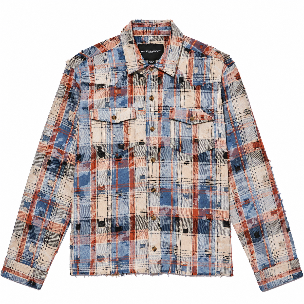 Vintage Embroidered Plaid Woven Shirt - Harvest Plaid