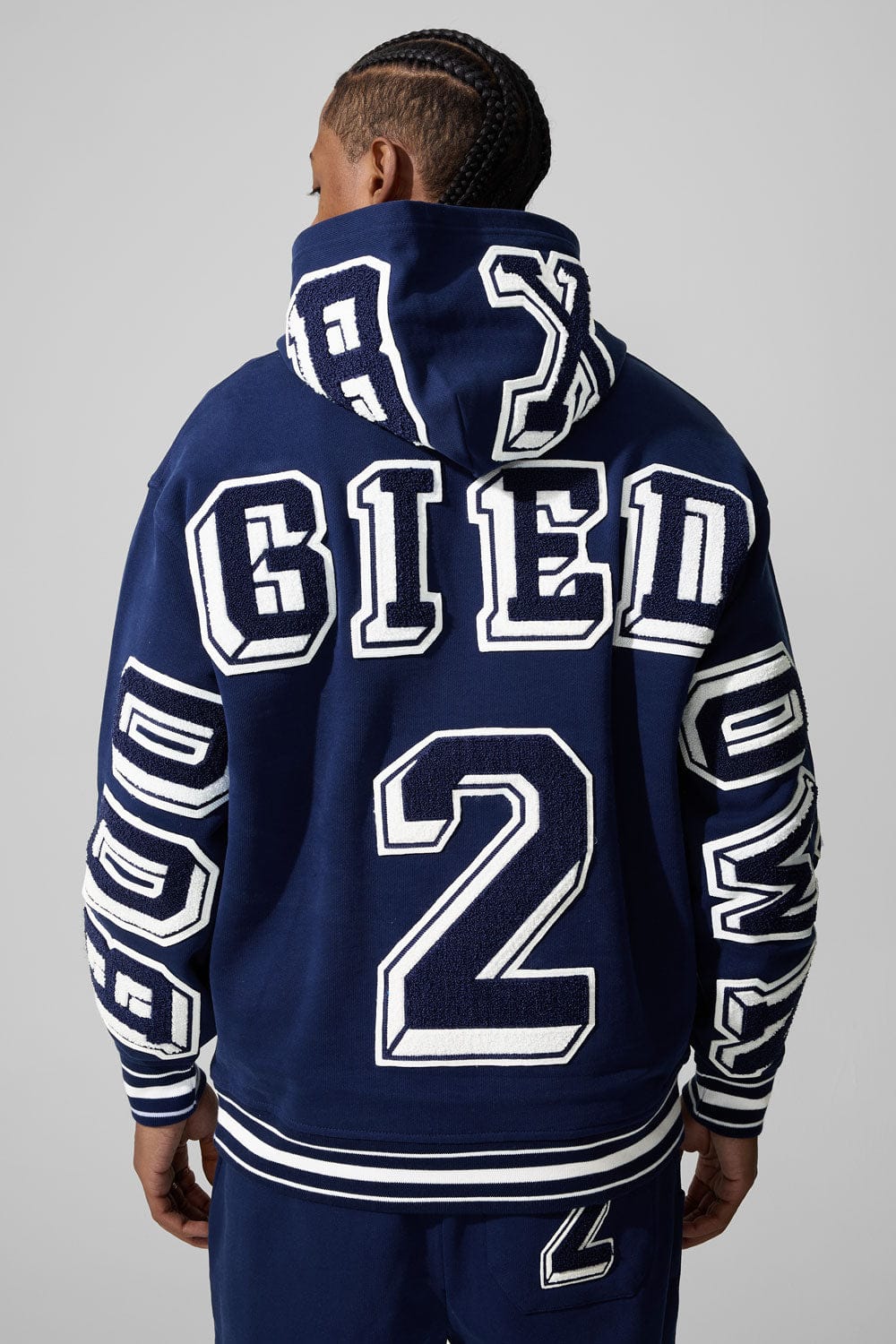 BX VARSITY HOODIE - NAVY