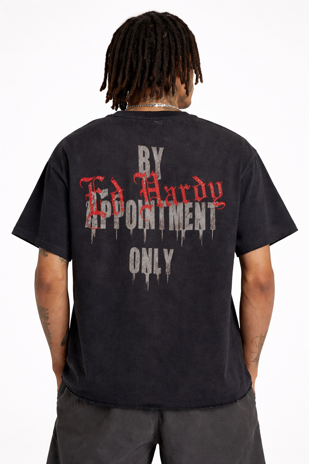 Skull Flame T-Shirt - Sunfade Black