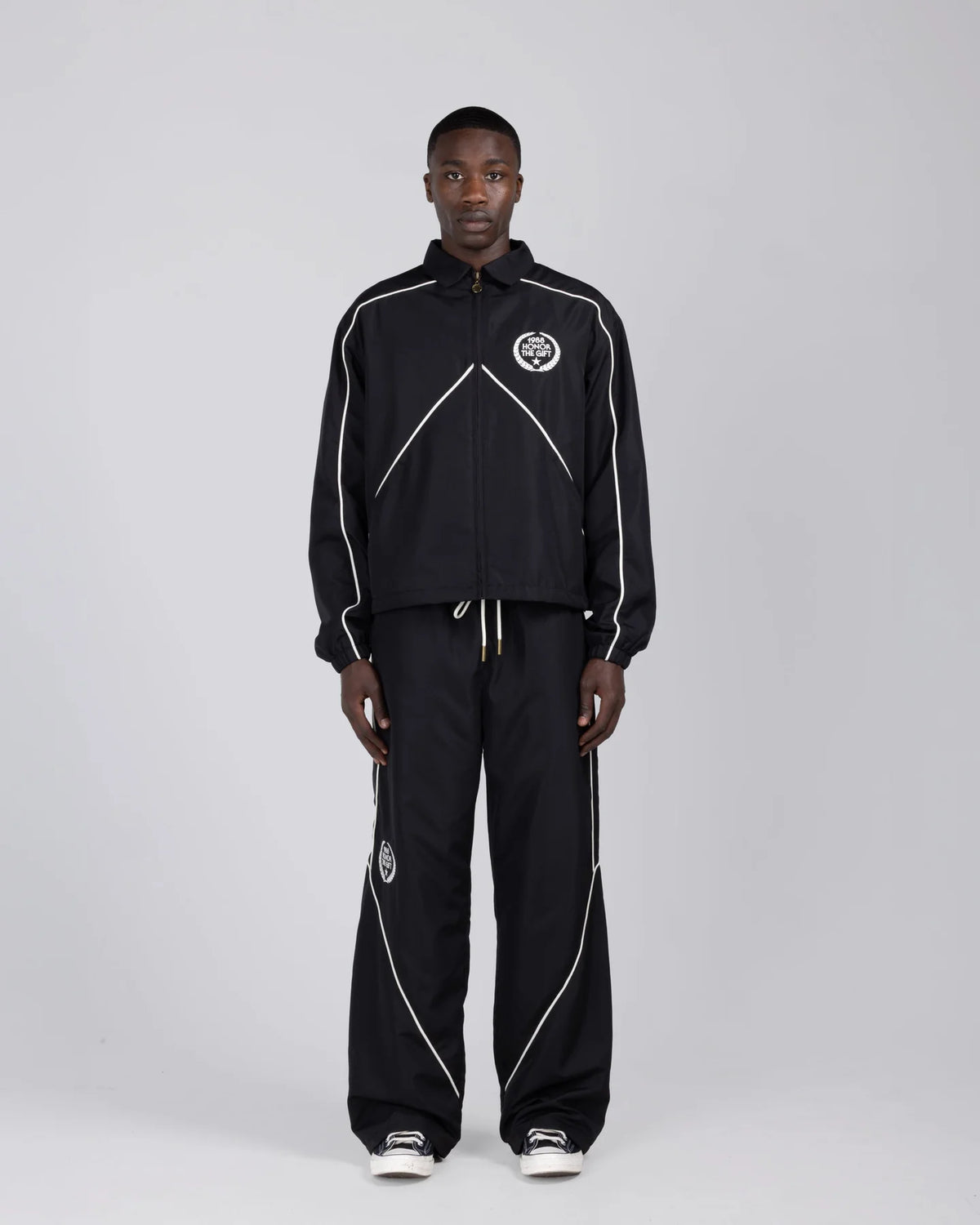 Honeycomb Ripstop Track Pant - Black